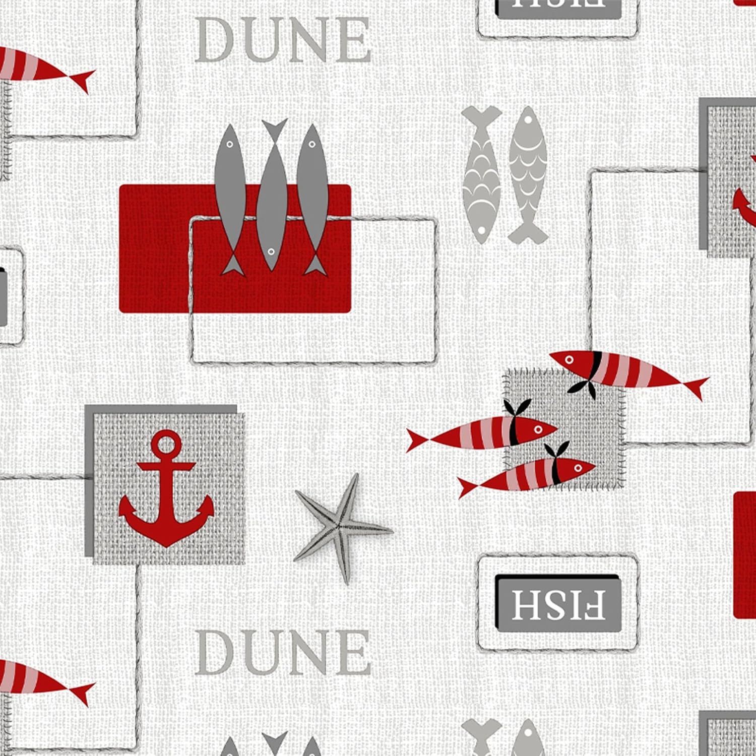 Nappe en toile cirée - rectangulaire 300x140 cm, imperméable, anti-taches, facile d'entretien, Sea Rouge