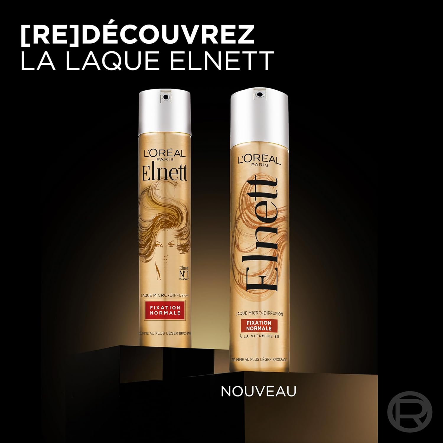 L'Oréal Paris - Elnett Satin laque 400 ml - fixation normale, tenue 24h, vitamine B5