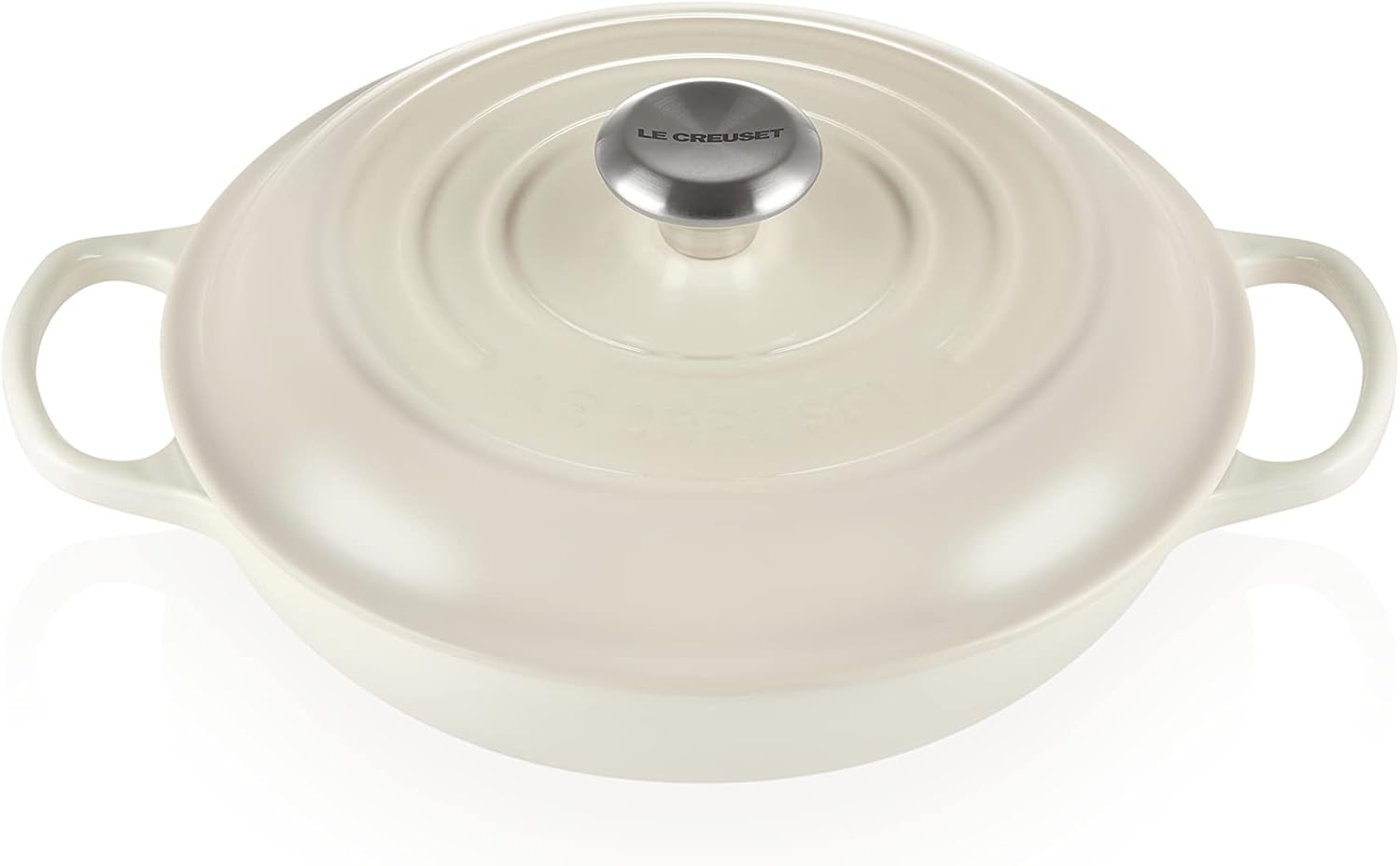Le Creuset - Faitout Signature - 26 cm, 2 L, fonte émaillée, Meringue - 21180267164430
