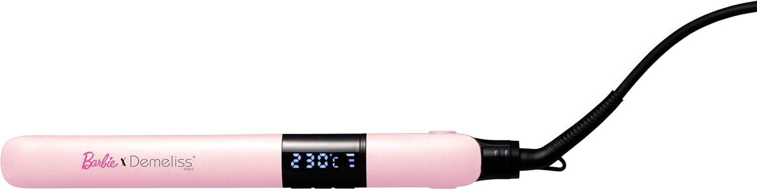 Demeliss - Pink Barbie - plaques fines céramique tourmaline, réglable 150-230°C, design pro