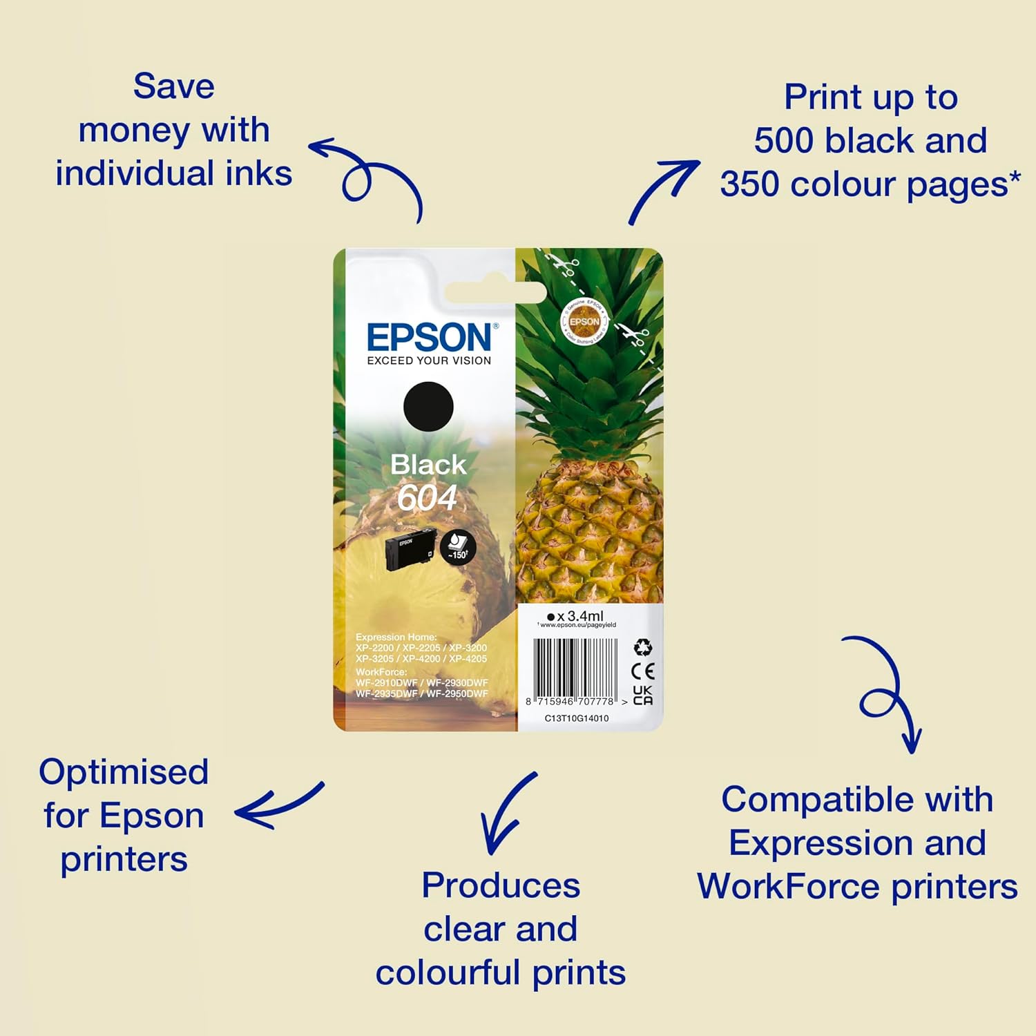 Epson - Cartouche d'encre série 604 - lot x2 - noir, haute capacité