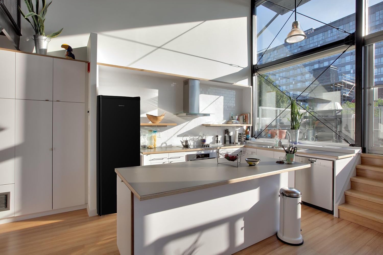 GEDTECH - réfrigérateur simple porte 230L classe E, noir, GSP230BL