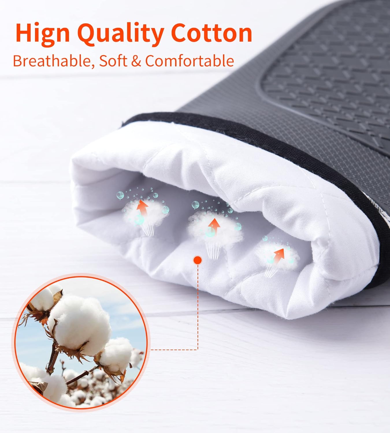 Ankway - Gants de cuisine silicone - taille unique - antidérapants et résistants à la chaleur