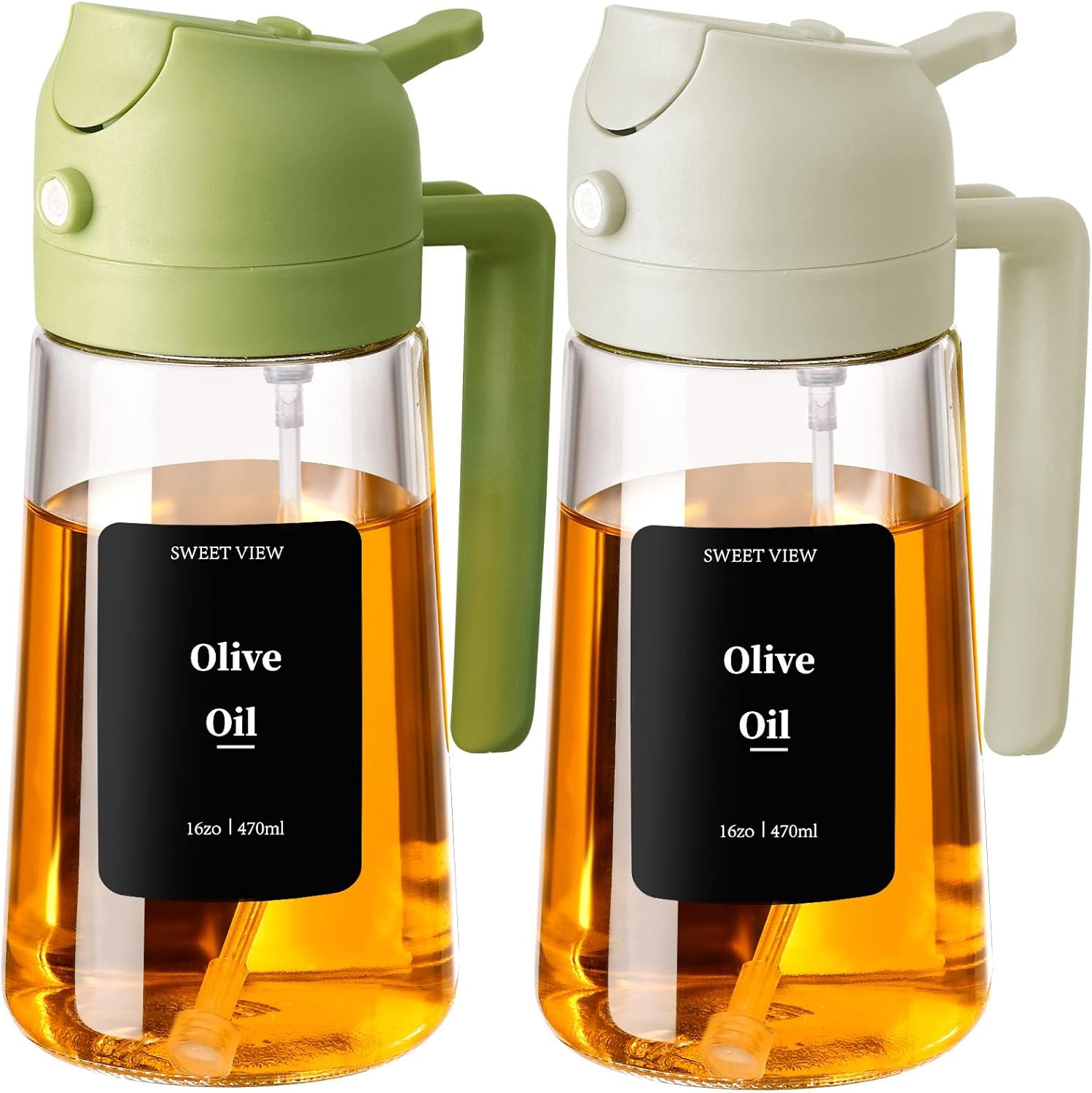 Vaporisateurs d'huile en verre 470ml 2en1 cuisine airfryer salad BBQ