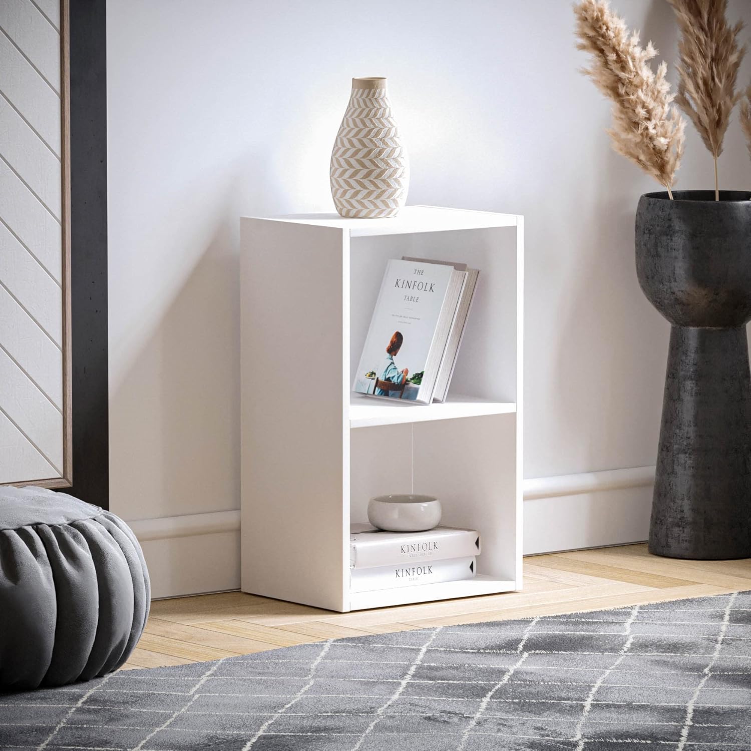 Vida Designs - Oxford série - 54x32x24cm - bibliothèque 2 niveaux, blanc