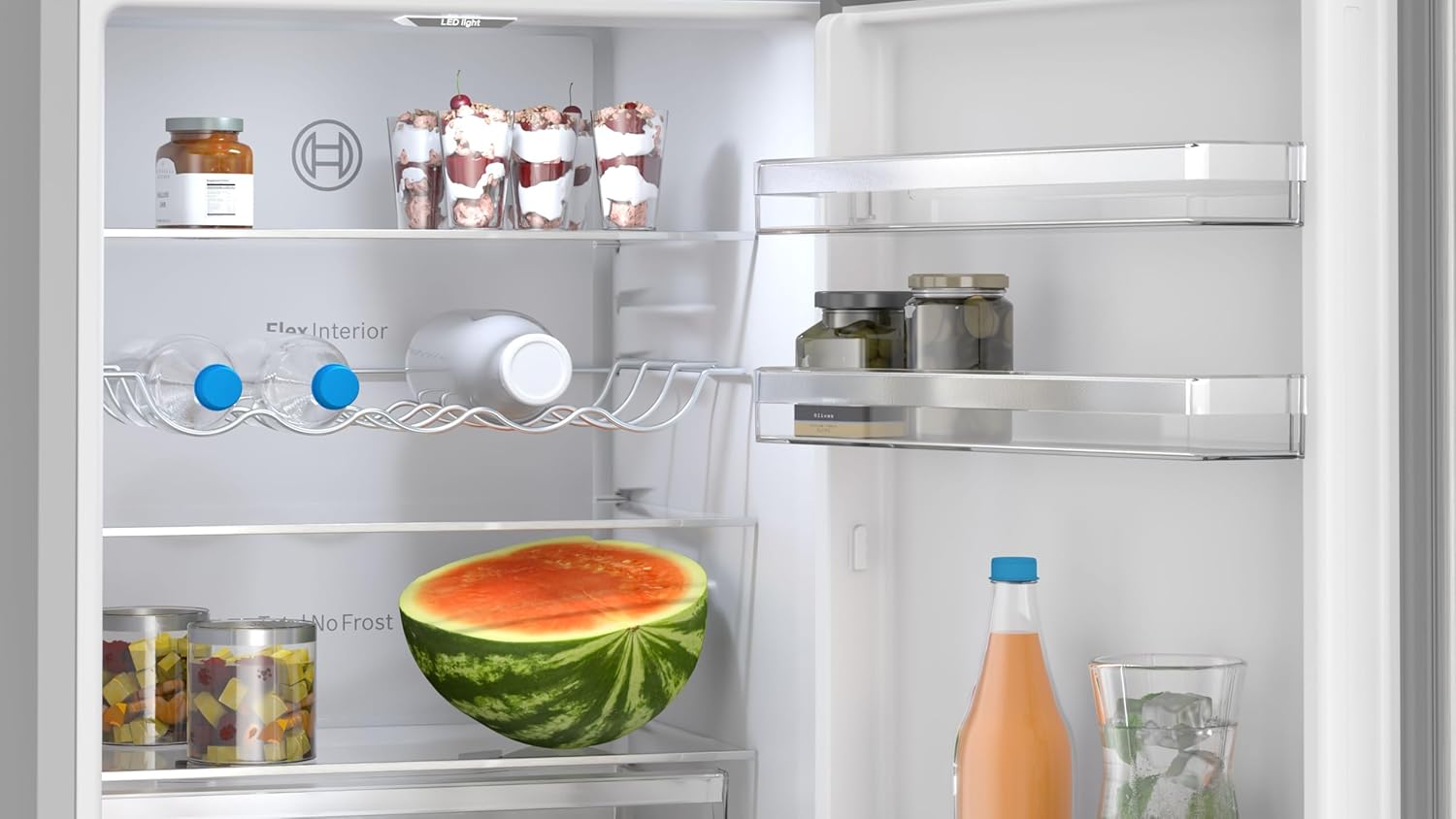 Bosch - Réfrigérateur combiné Série 4, 186x60cm, Inox, KGN367LDF