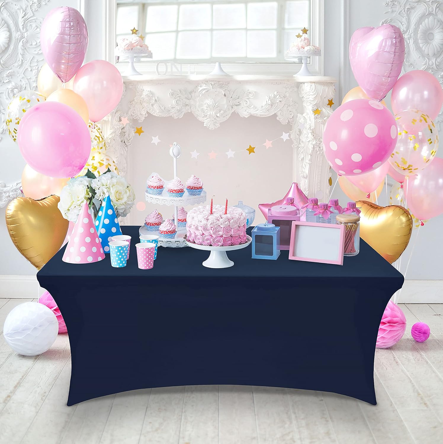 Utopia Kitchen - nappe extensible - 244 cm - polyesther spandex, lavable, infroissable, lot de 2