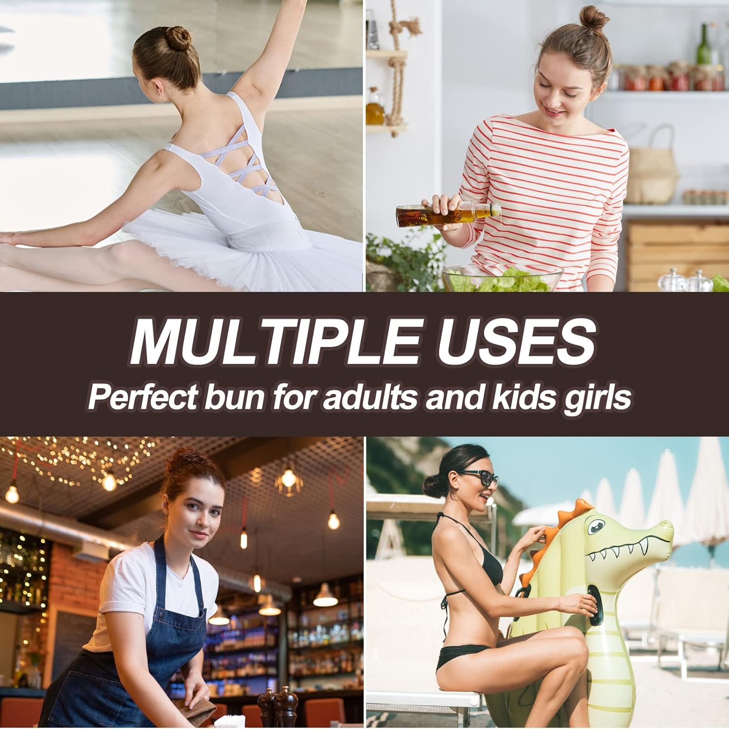 Filets à cheveux - maille fine - 35 pièces - invisibles, usage professionnel, marron