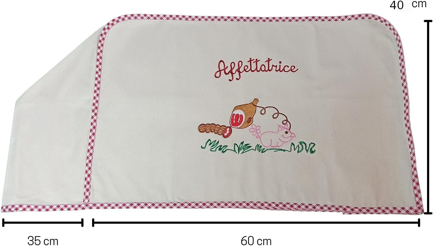 Trama Toscana - Housse trancheuse grand modèle, rouge, protection robuste