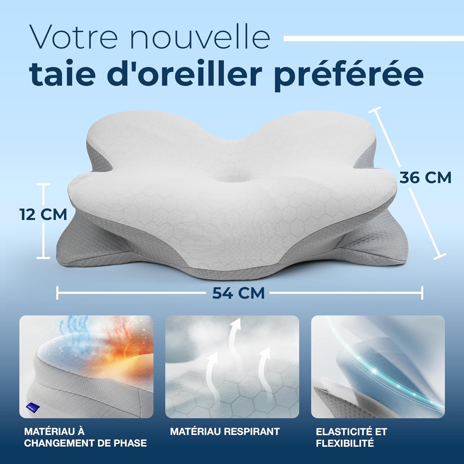 Derila - Ergo Taie d’Oreiller Thermique - régulation thermique PCM