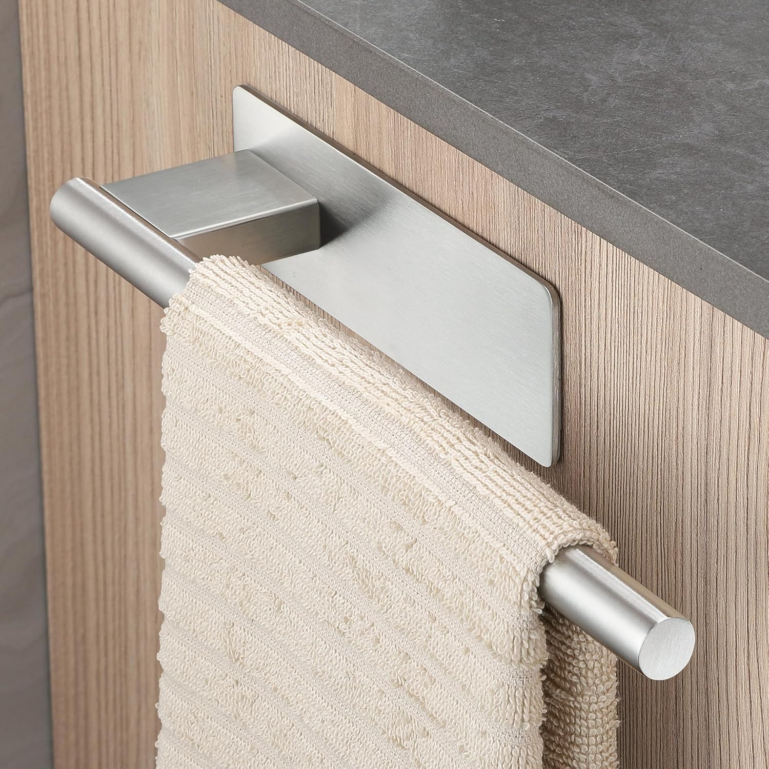 Porte-serviettes salle de bain - inox 304 - adhésif, sans perçage