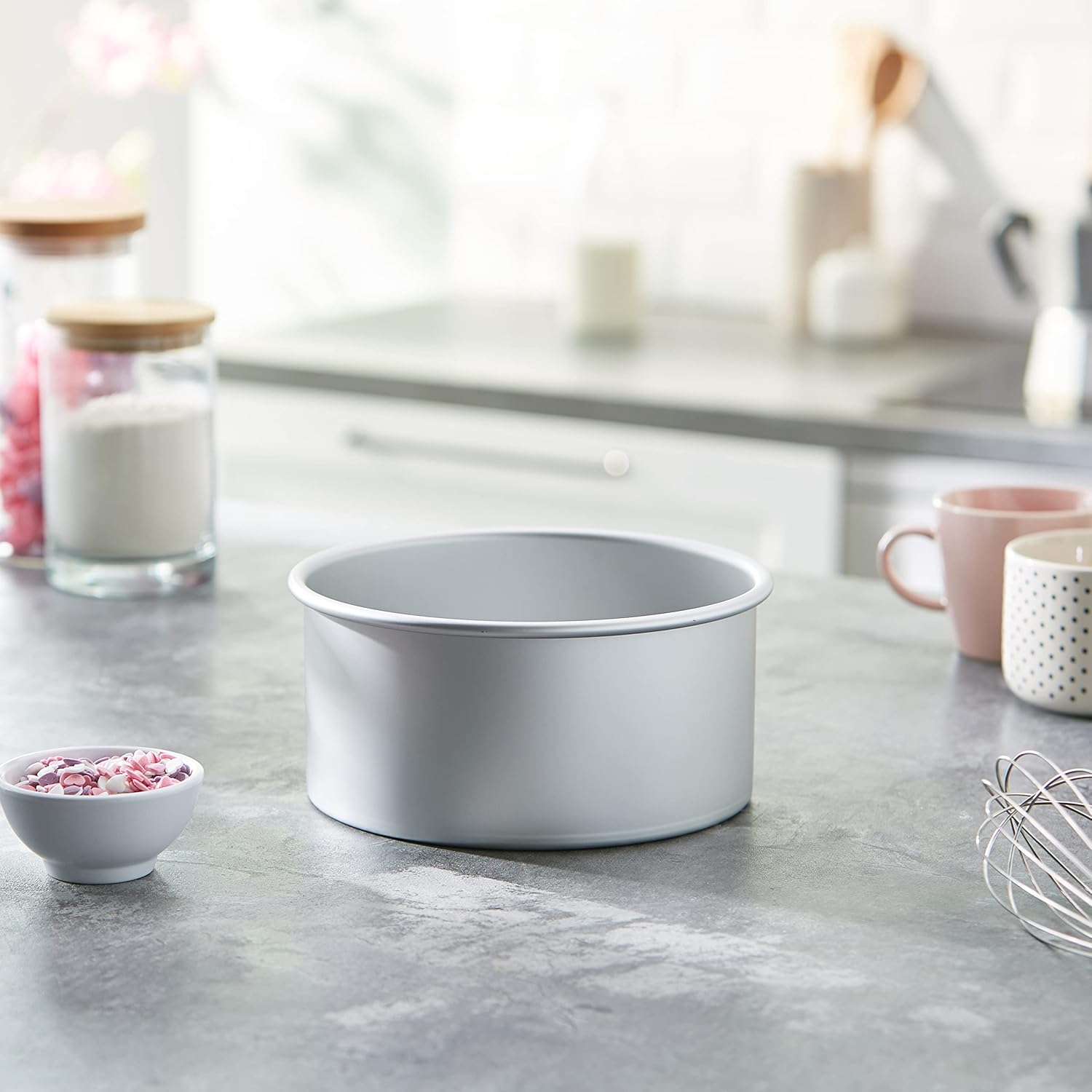 PME - Moule rond aluminium anodisé, 203x102 mm, argenté