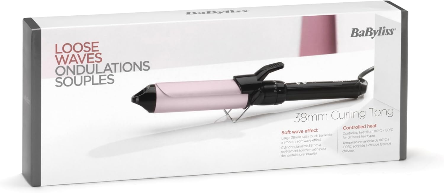 BaByliss - Boucleur Satin Touch 38mm - 10 températures, support sécurité, C338E