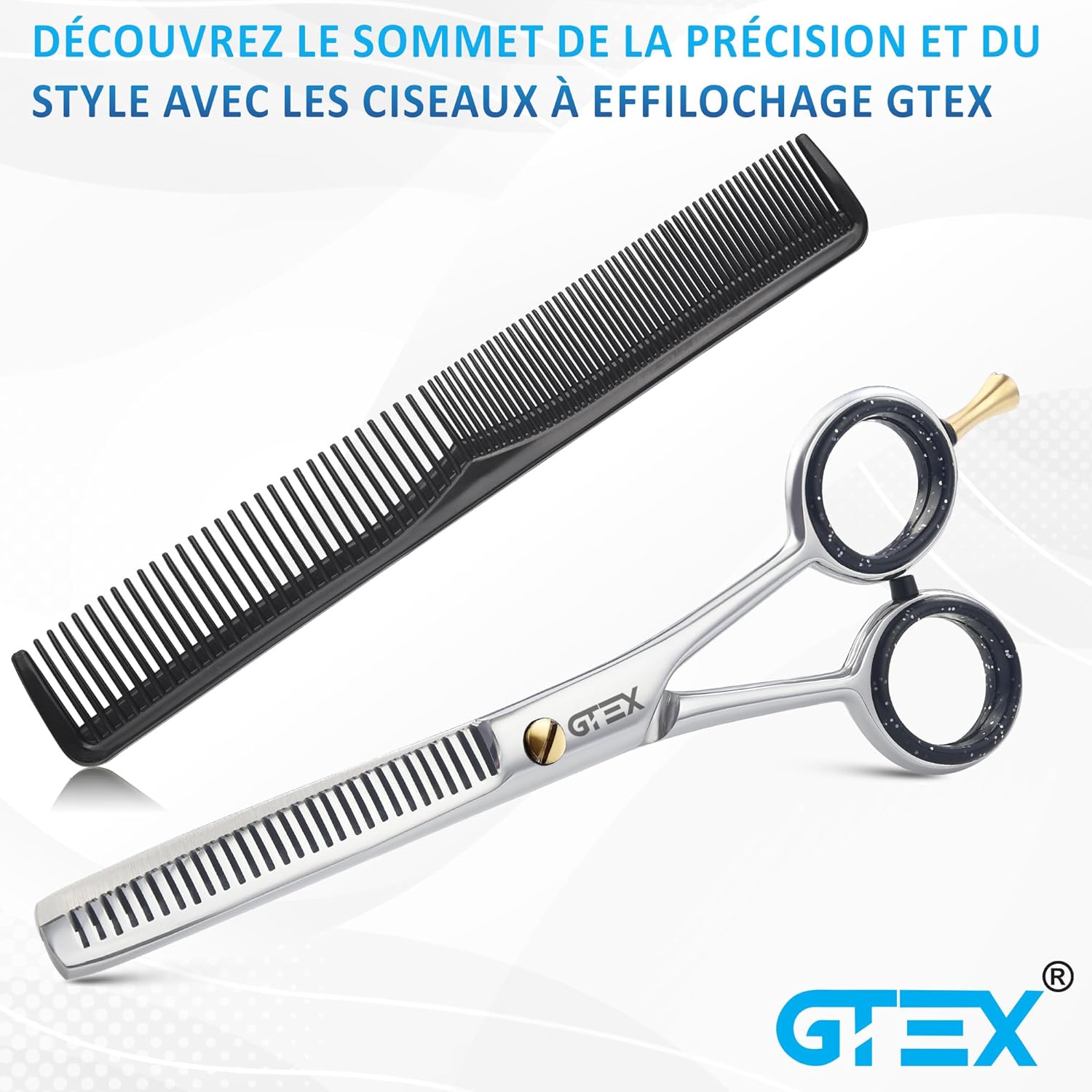 GTEX - Ciseaux désépaississants 6,5'' - inox haute teneur en carbone
