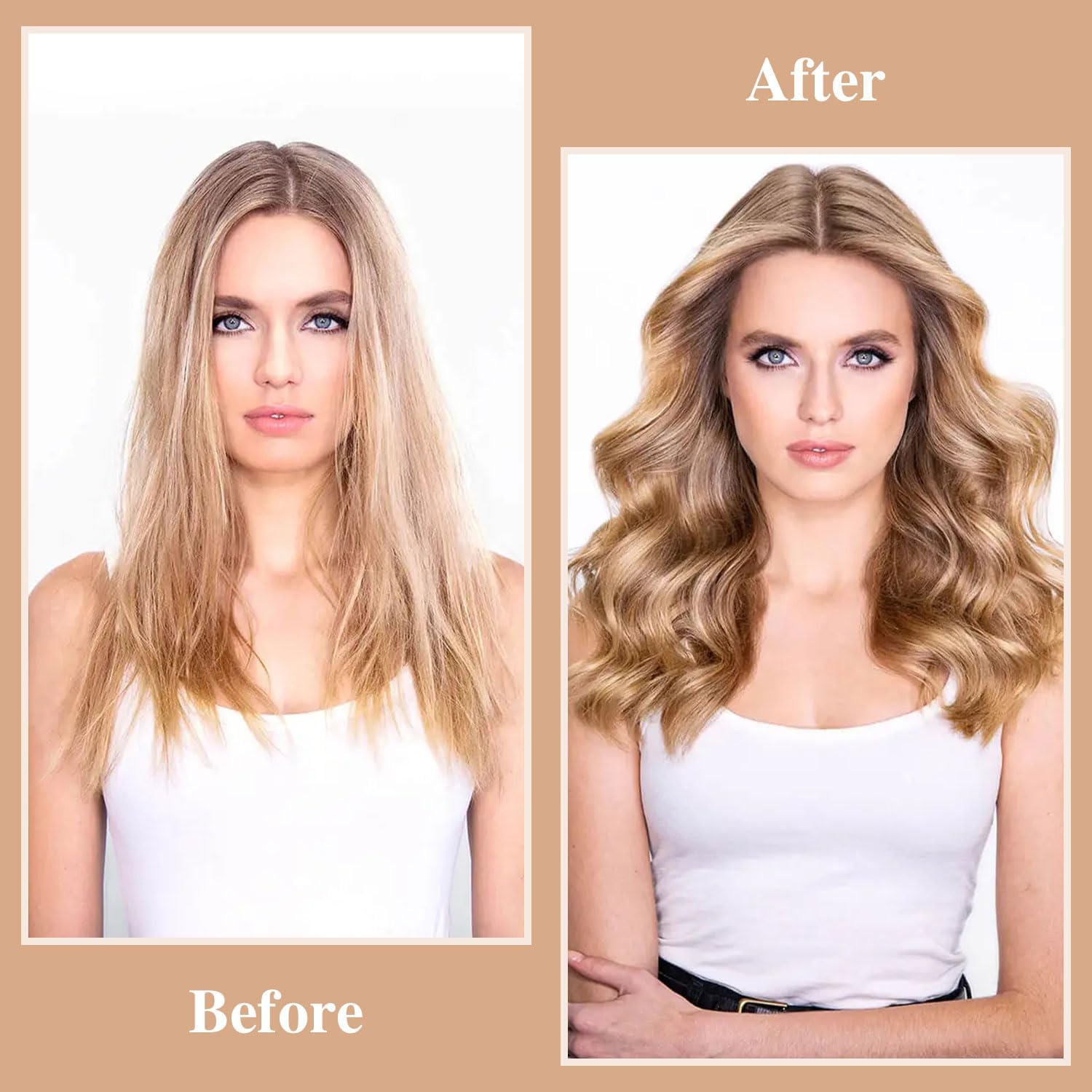 Boucle cheveux sans chaleur - lot de 4 - tous types, overnight, boudins