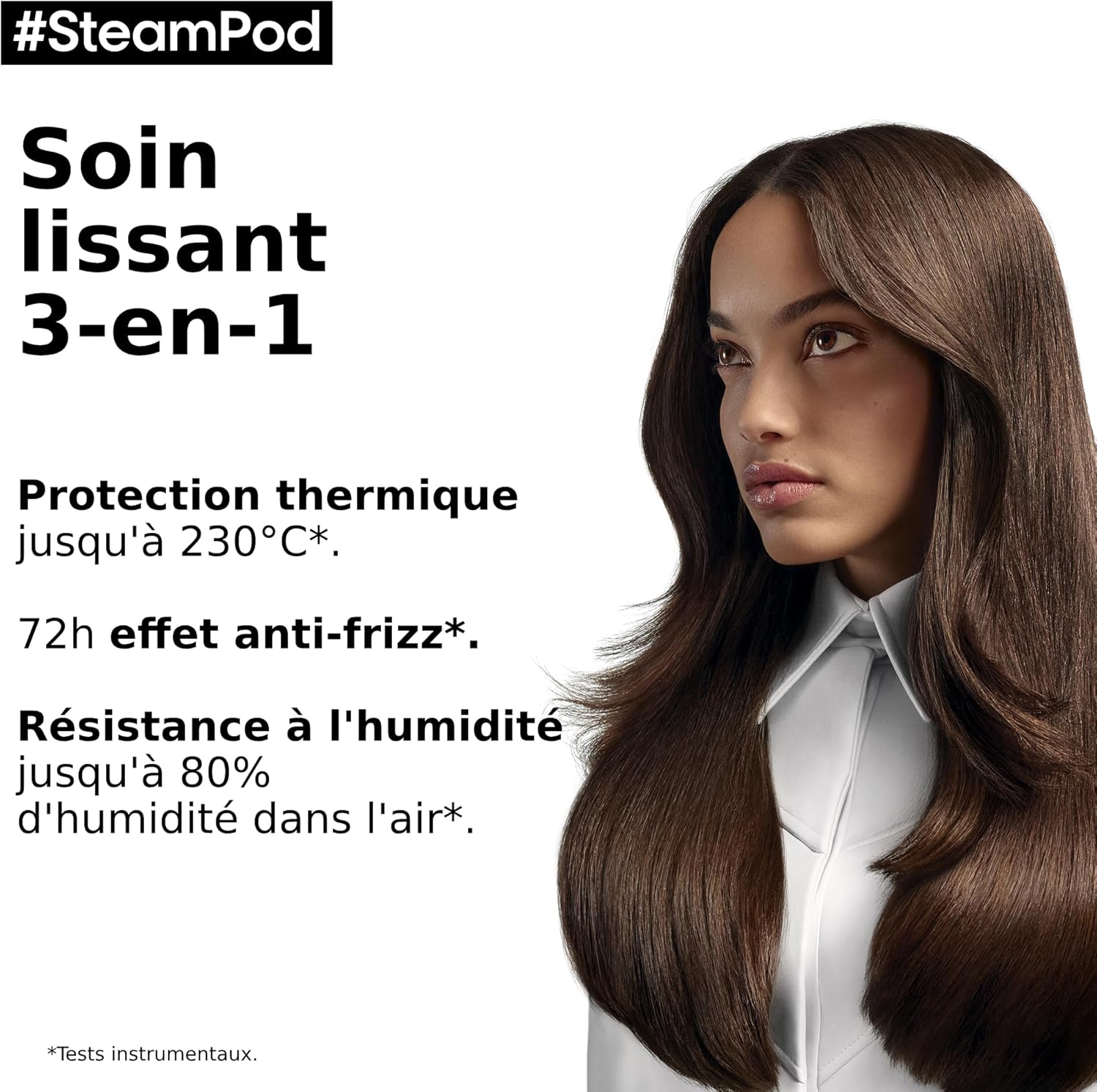 L'Oréal Professionnel - SteamPod - sérum 50ml - protège jusqu'à 230°C, anti-frizz, anti-humidité