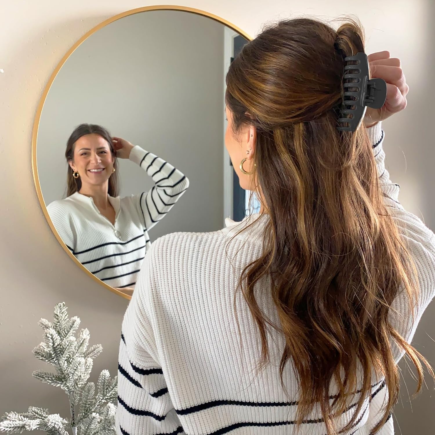 Lolalet - Pince à cheveux double dents - 8cm - Lot 10, épaisseurs variées, couleurs multiples