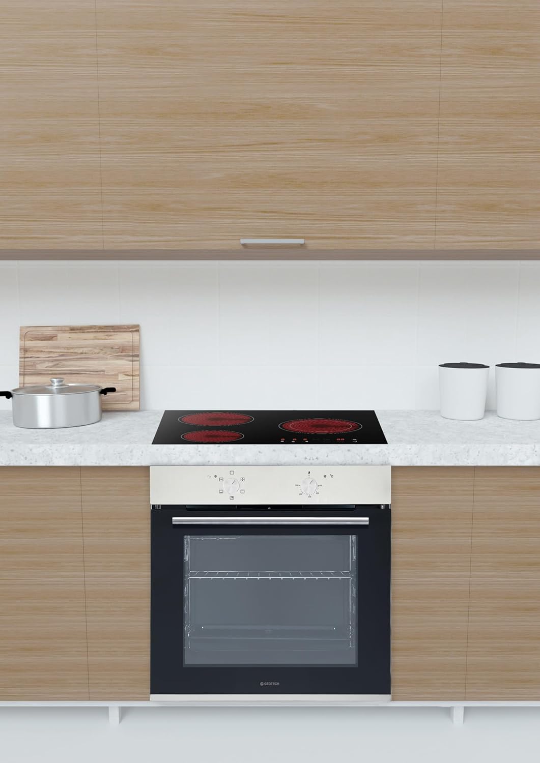 GEDTECH - Four encastrable multifonction - 76L, grill, porte froide, vapeur - GFO76IX