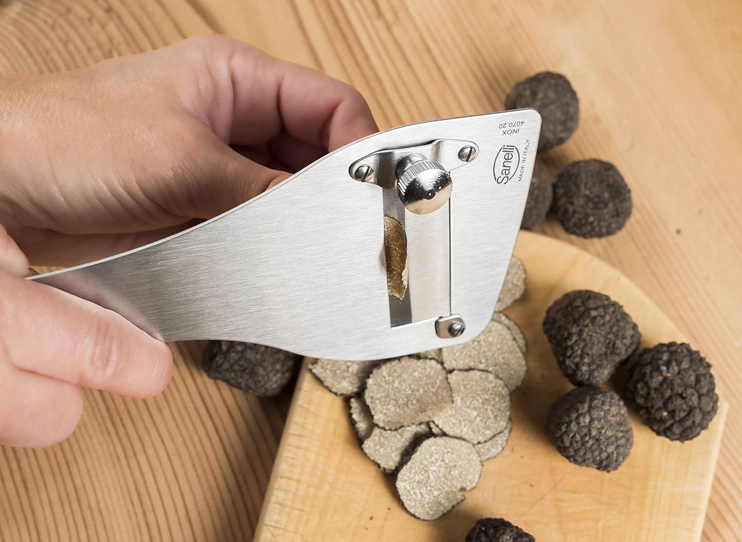 Sanelli - Coupe-Tondeuse SAN-Slice - inox, réglage épaisseur, finition satinée