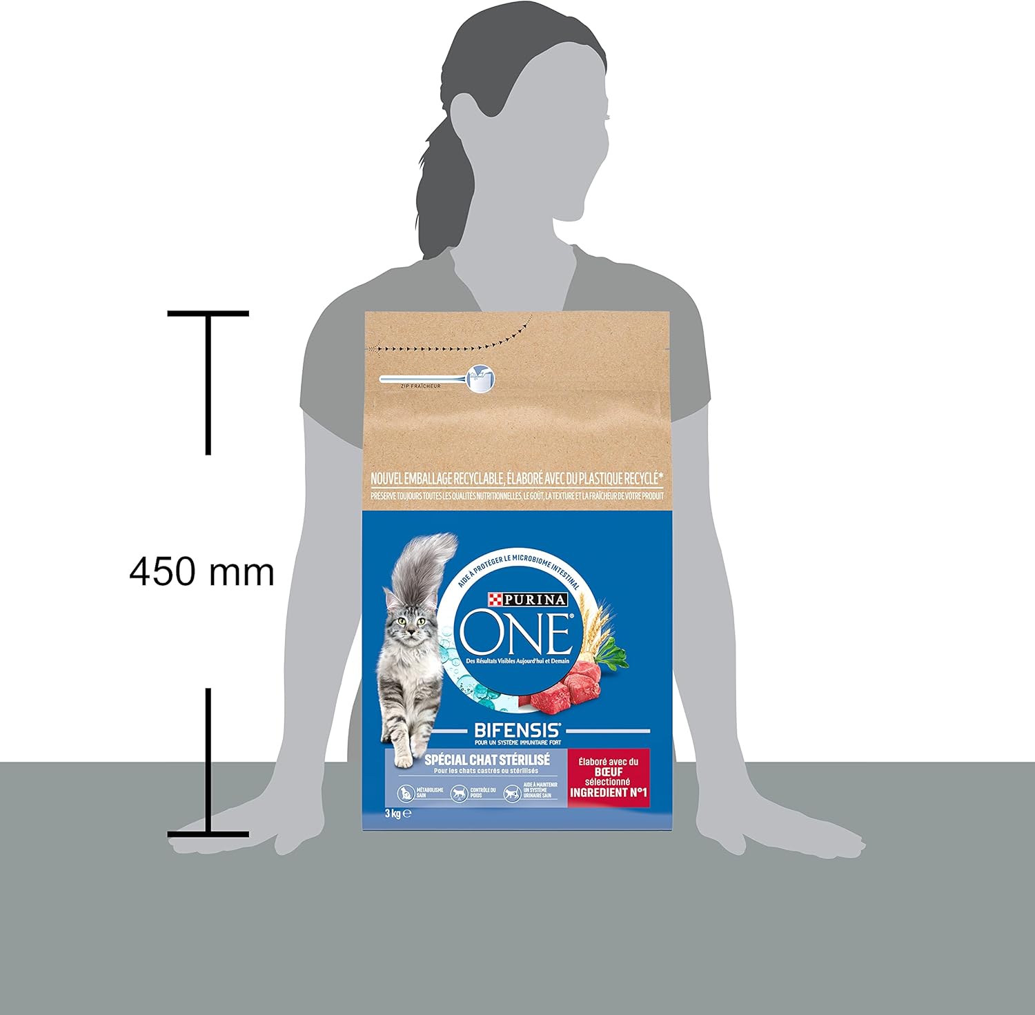 Purina One - Bifensis Croquettes Chat Stérilisé 4x3kg - Immunité, microbiome, système urinaire sain