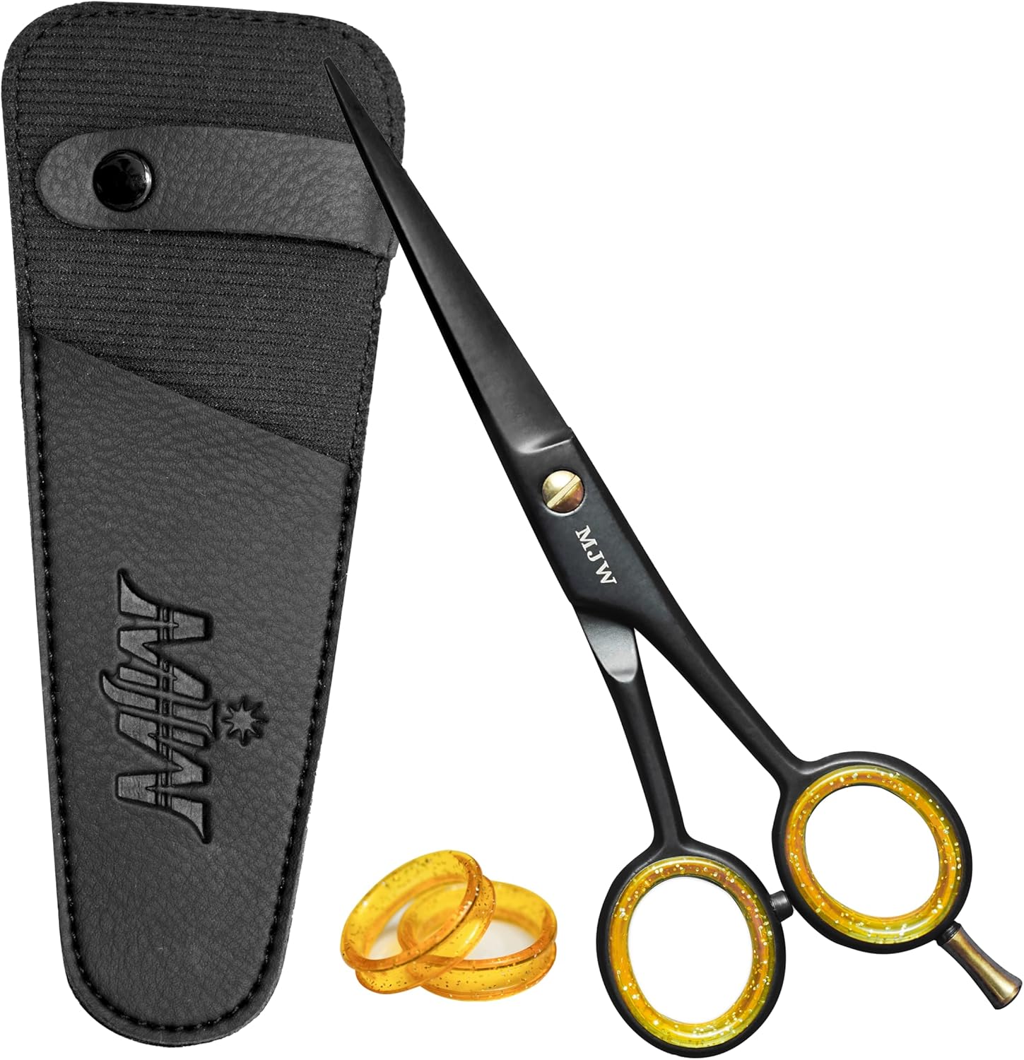 MJW - Ciseaux de coiffure pro série classique - 6,5'' - inox, coupe barbe et moustache