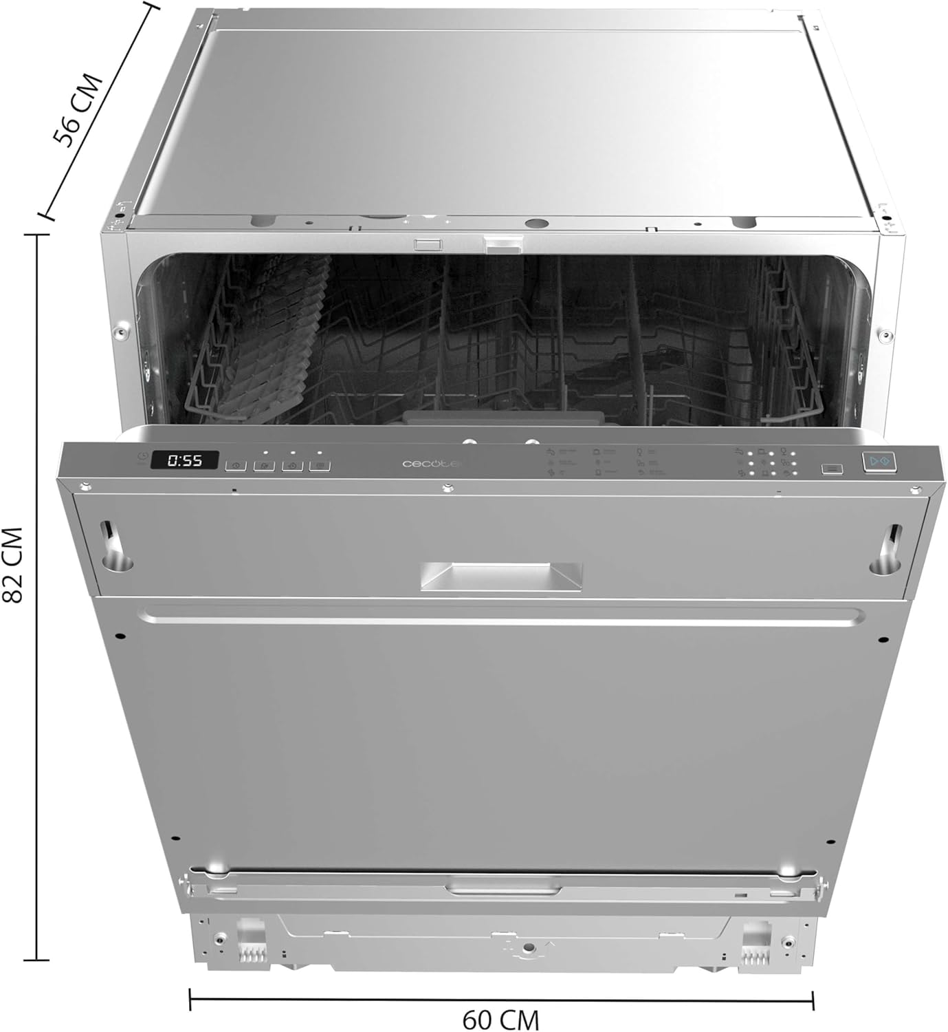 Cecotec - Bolero Aguazero série 60cm - 12 couverts, 7 programmes, 1850W, départ différé - 6110 Full-BI