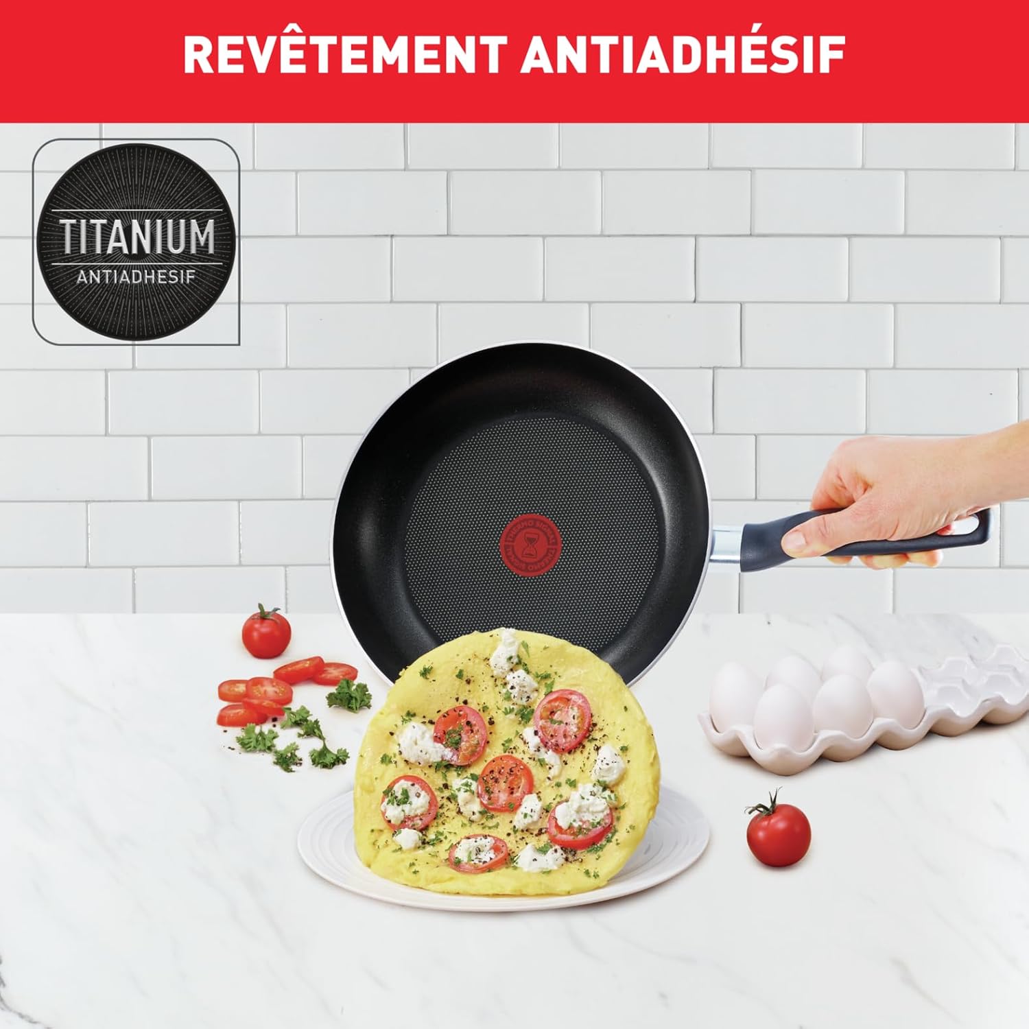 Tefal - Super Cook - batterie 9 pièces, antiadhésif, poignée ergonomique, B459S984