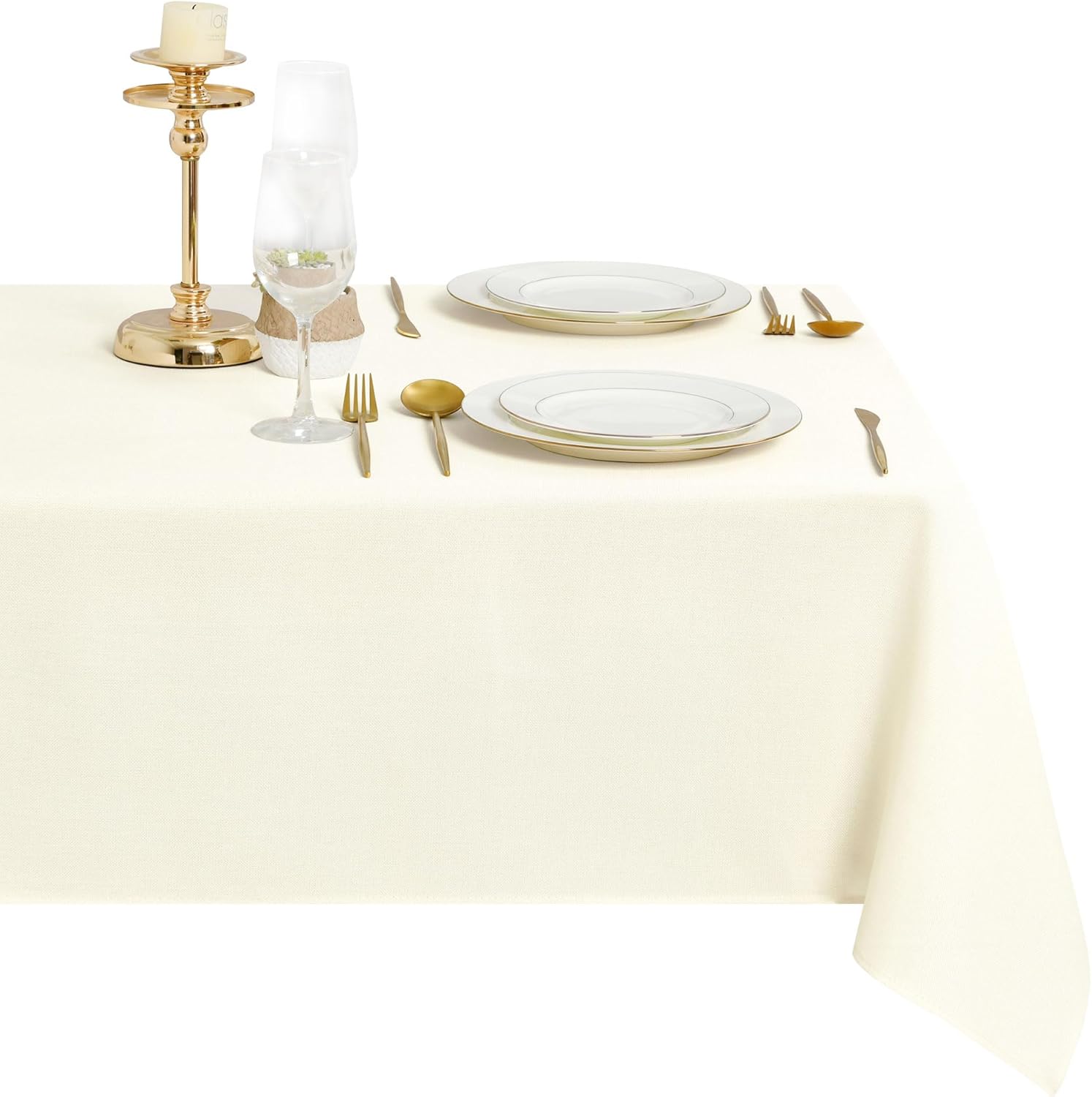 DWCN - nappe aspect lin, lavable, imperméable - 135x180cm