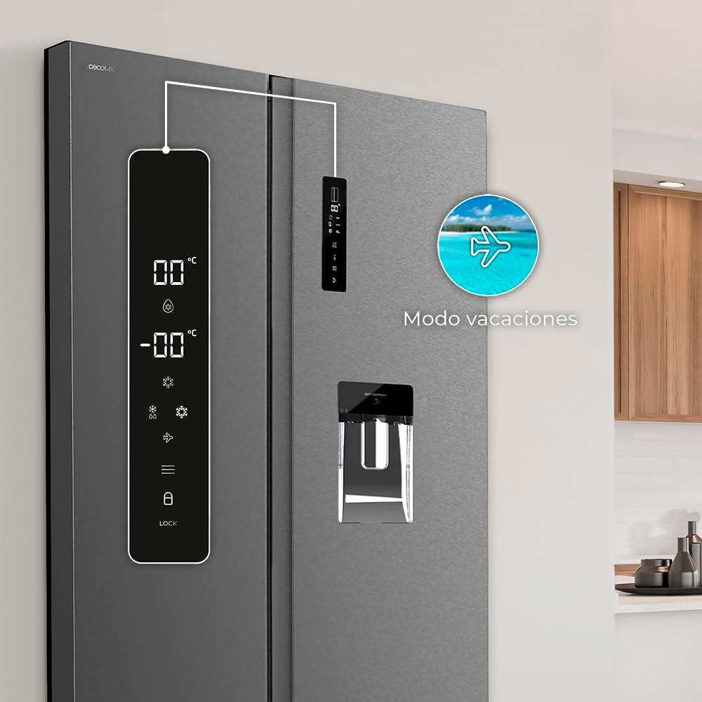 Cecotec - Bolero CoolMarket SBS 562 - 177x90cm - 559L, No Frost, Multi Air Flow, Inverter Plus