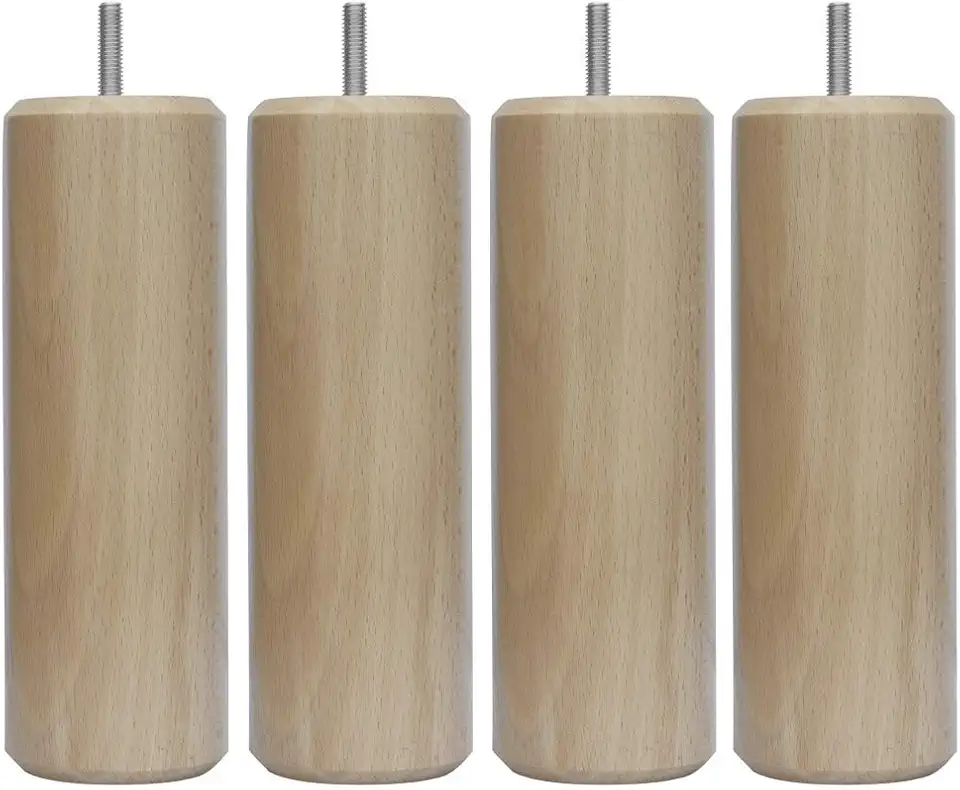 Margot - Caméléon - pieds de lit bois vernis 15cm lot de 4 - 3700527816166