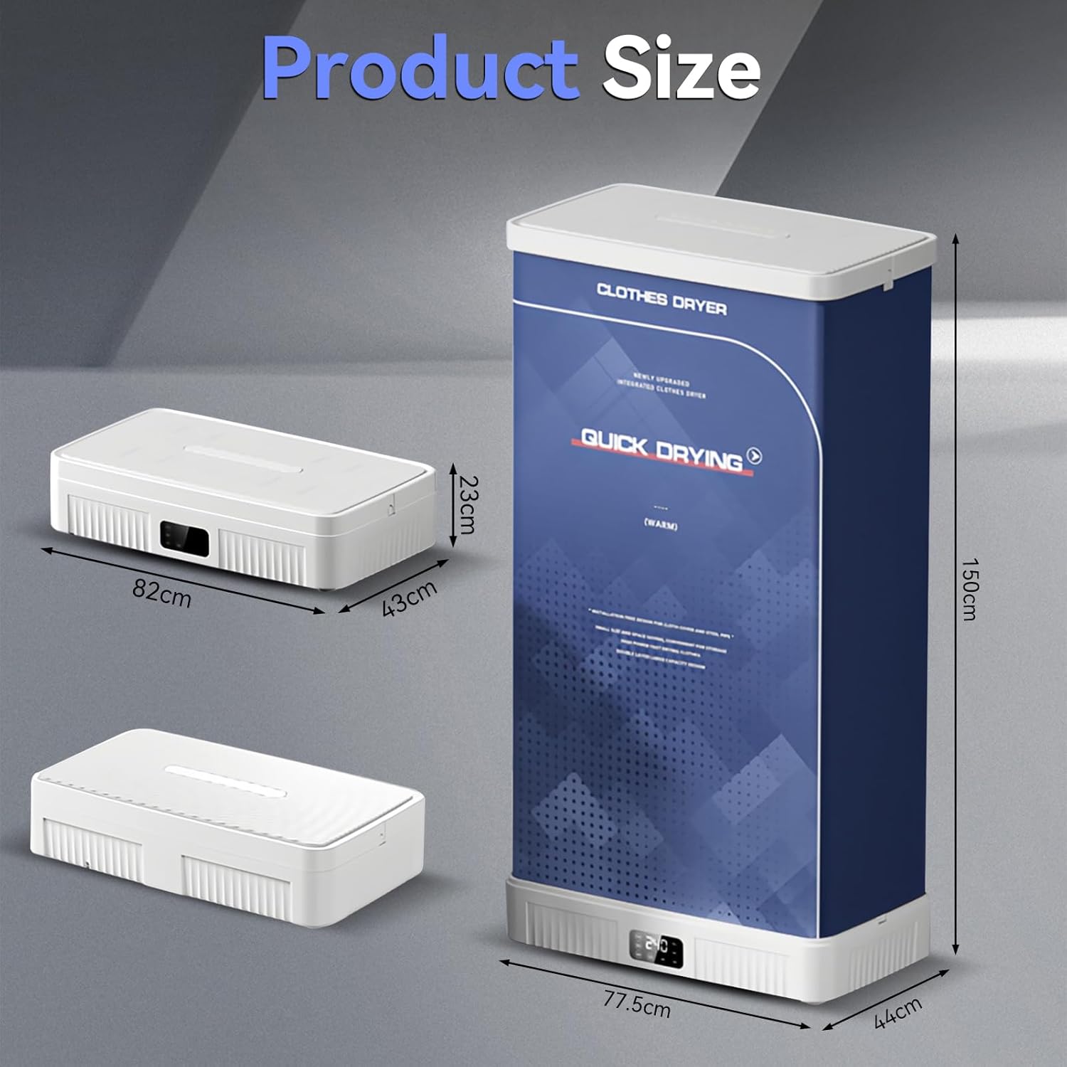 Sèche-linge électrique 2 niveaux 1300W pliable 500L avec minuterie