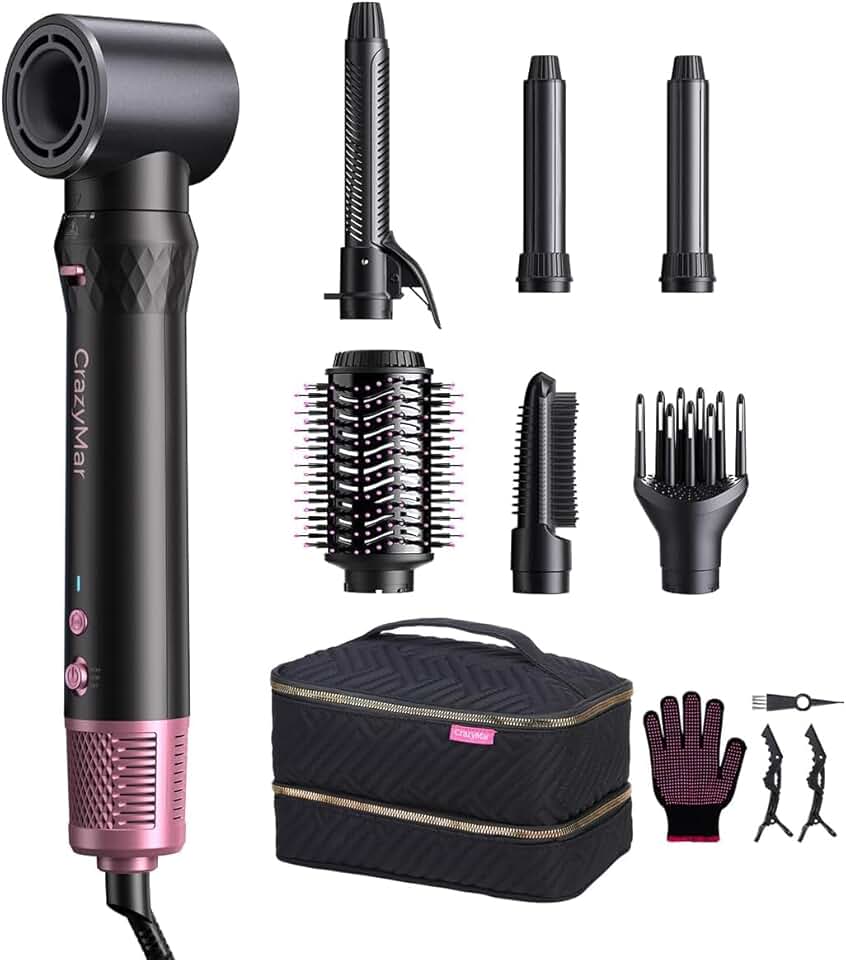 Brosse soufflante 7 en 1 - multifonction, ionique, 110 000tr/min