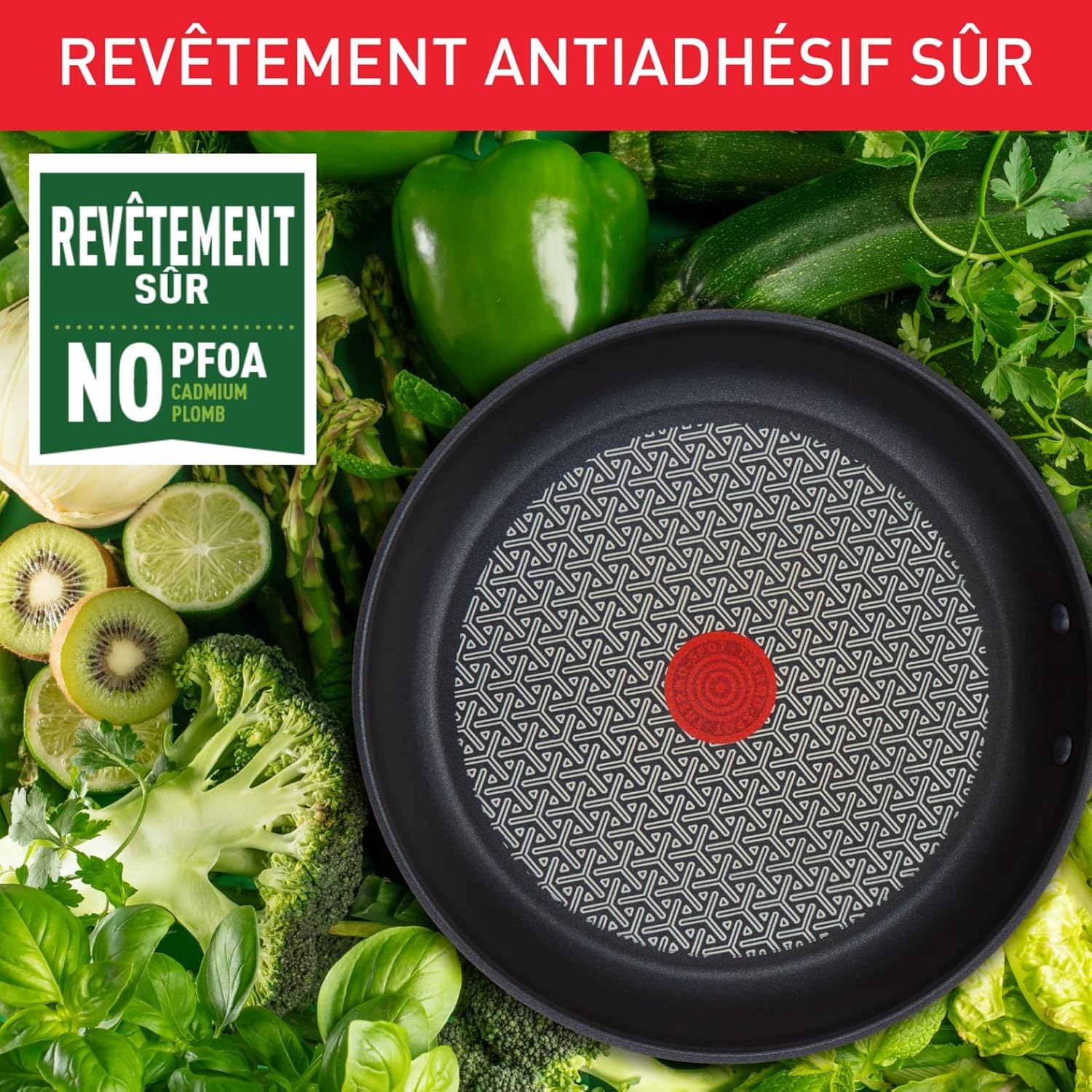 Tefal - Duetto - poêle 32 cm, induction, inox, antiadhésif, A7040863