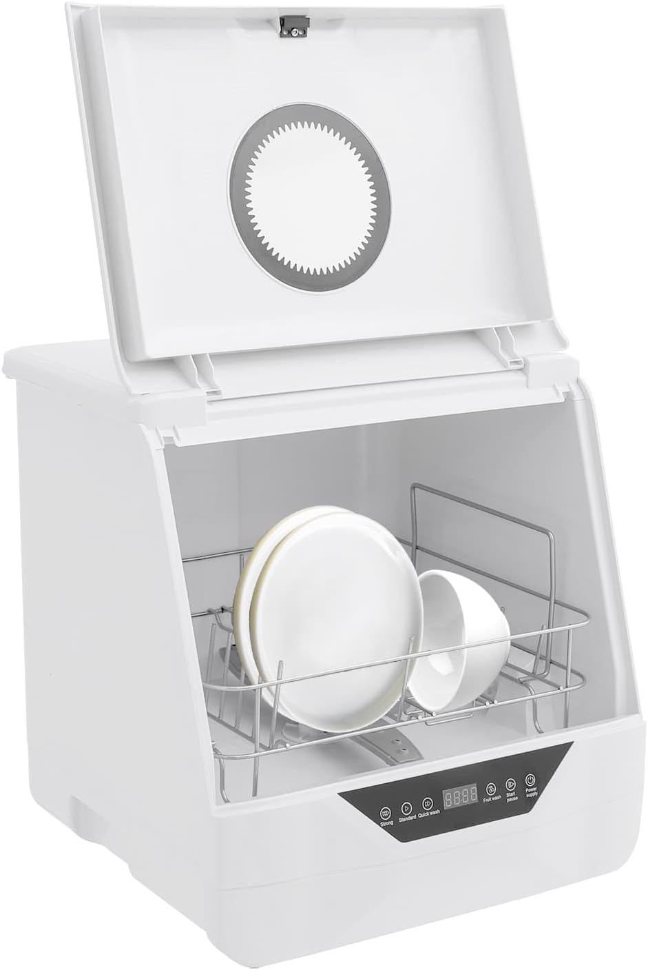 Mini lave-vaisselle compact - 4 programmes - nettoyage 360° - idéal 2-5 personnes