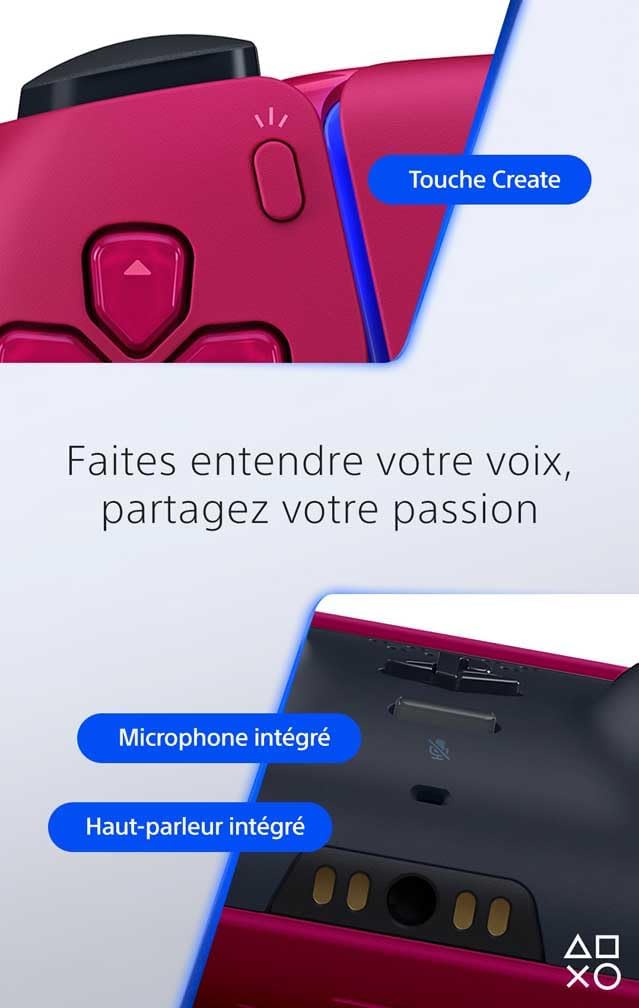 Sony - Manette DualSense Cosmic Red - Sans fil, haptique, PS5/PC