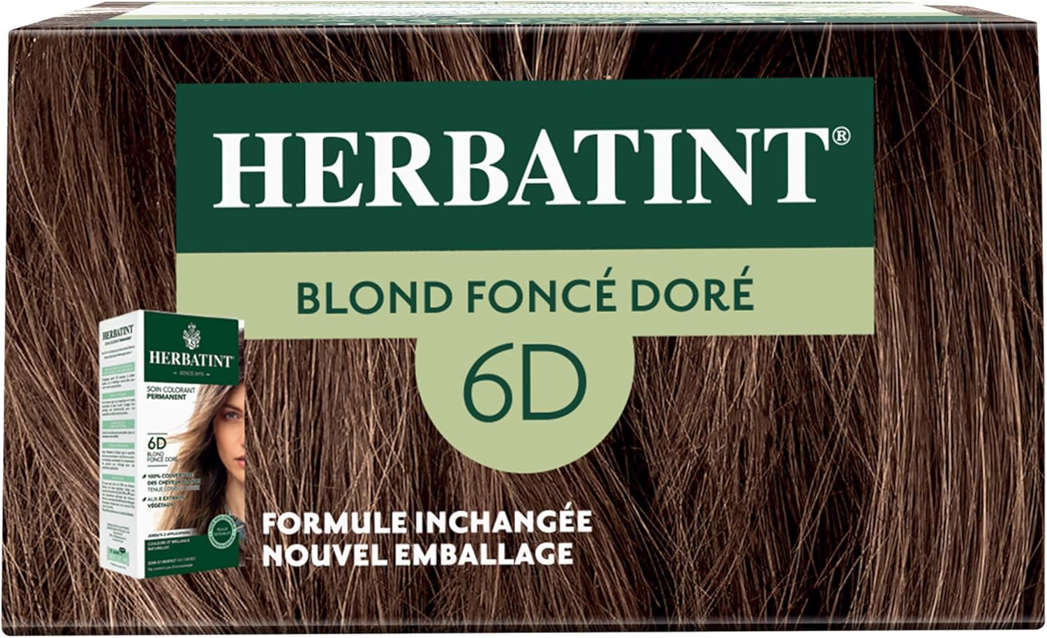 Herbatint - Soin Colorant 6D - 170ml - sans ammoniaque, couvre 100% cheveux blancs