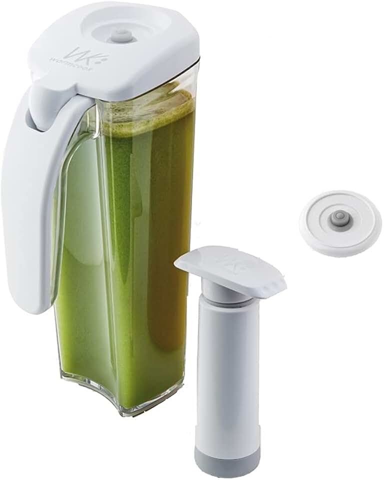 PIKA - carafe sous vide 1L avec pompe et couvercle S, blanc