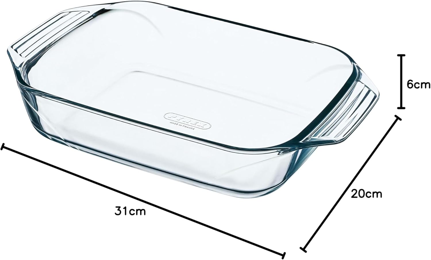 Pyrex - Irresistible - plat rectangulaire 31x20 cm - verre transparent
