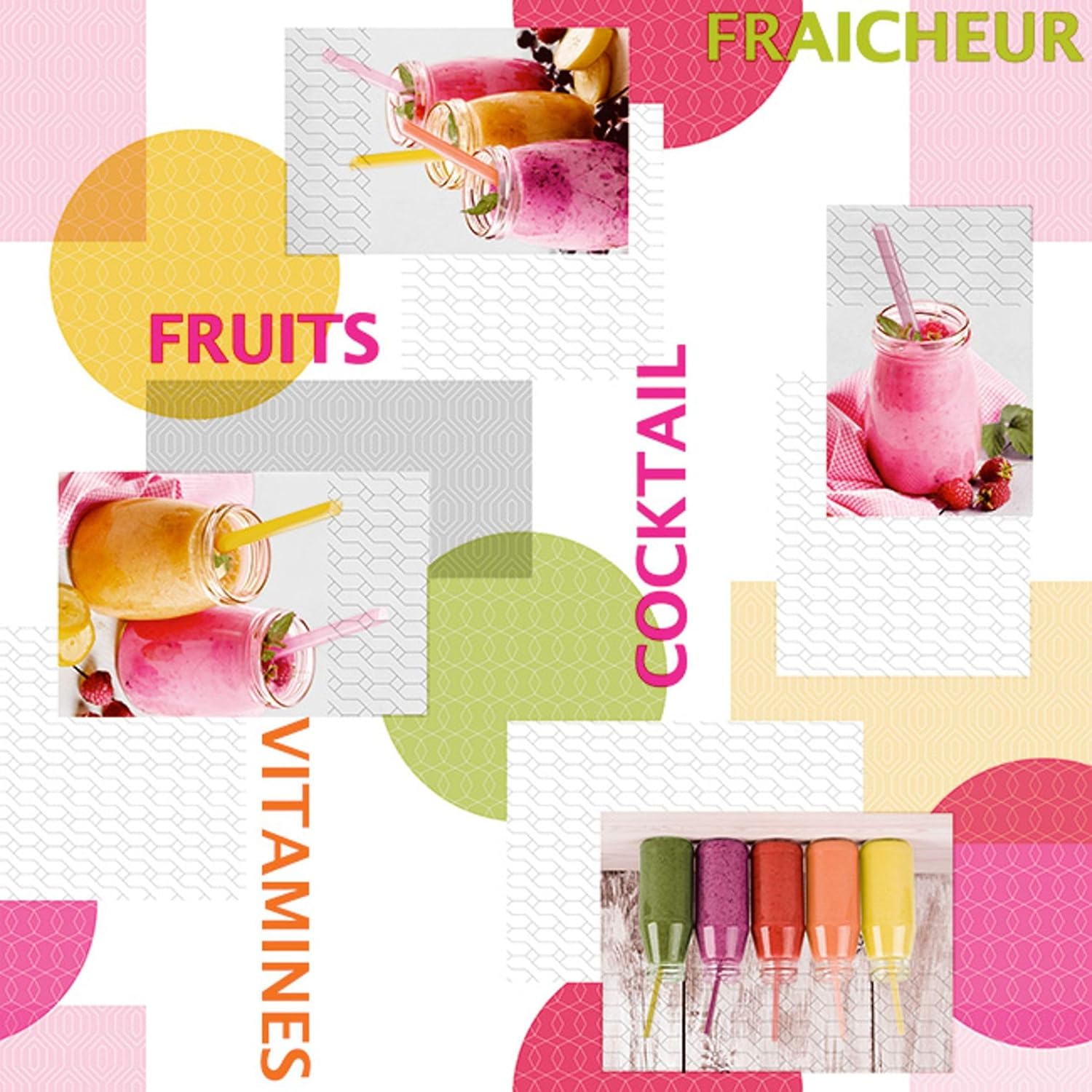 Nappe en toile cirée - rectangulaire 100x140 cm - anti-taches, imperméable, multicolore