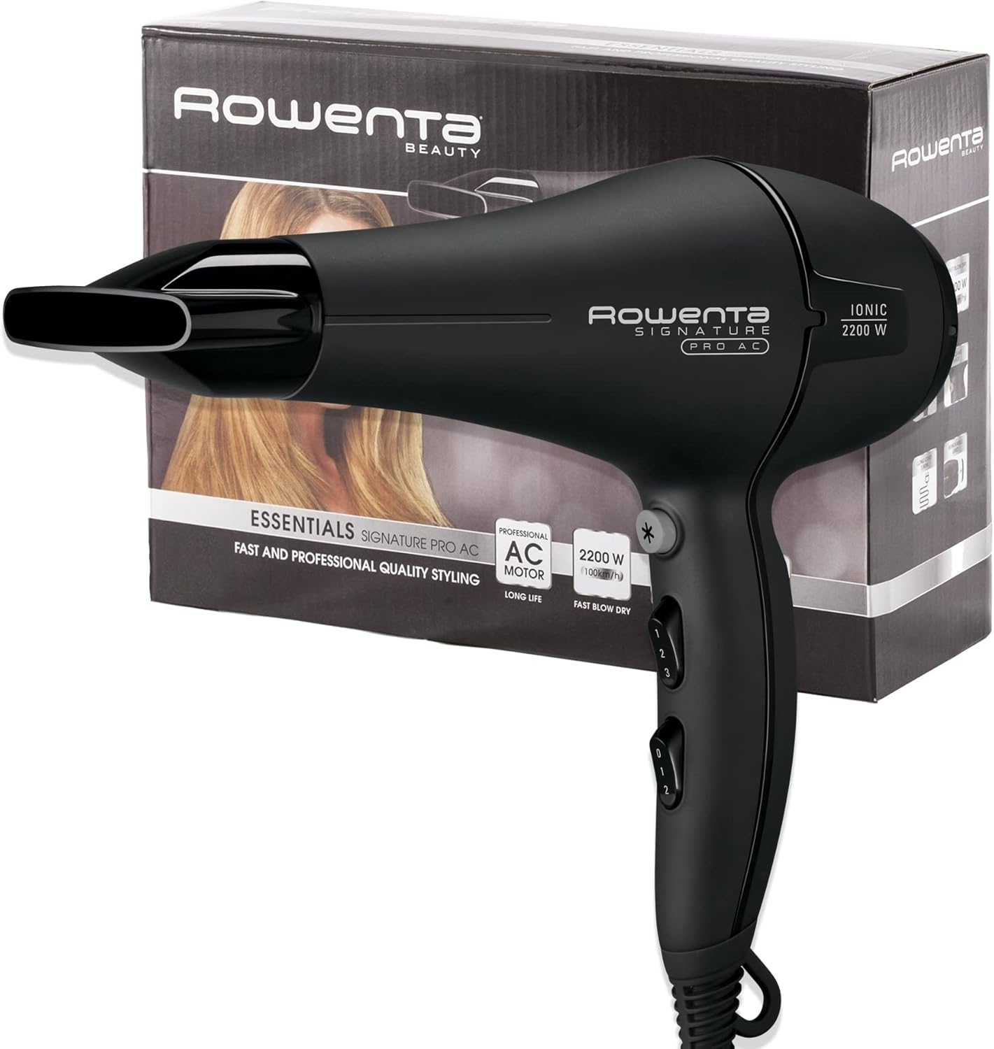 Rowenta - Signature Pro - compact - sèche-cheveux puissant noir