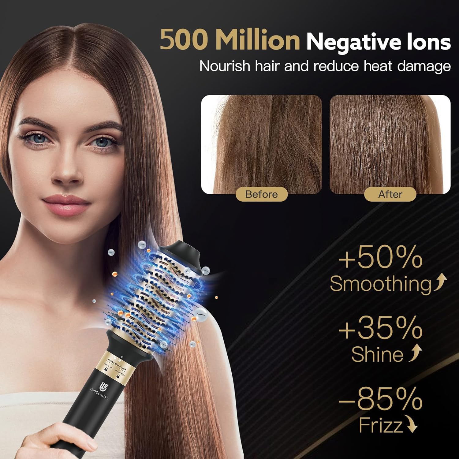 webeauty - 6 en 1 hairstyler - sèche cheveux pro, 110000TR/MIN, ions négatifs