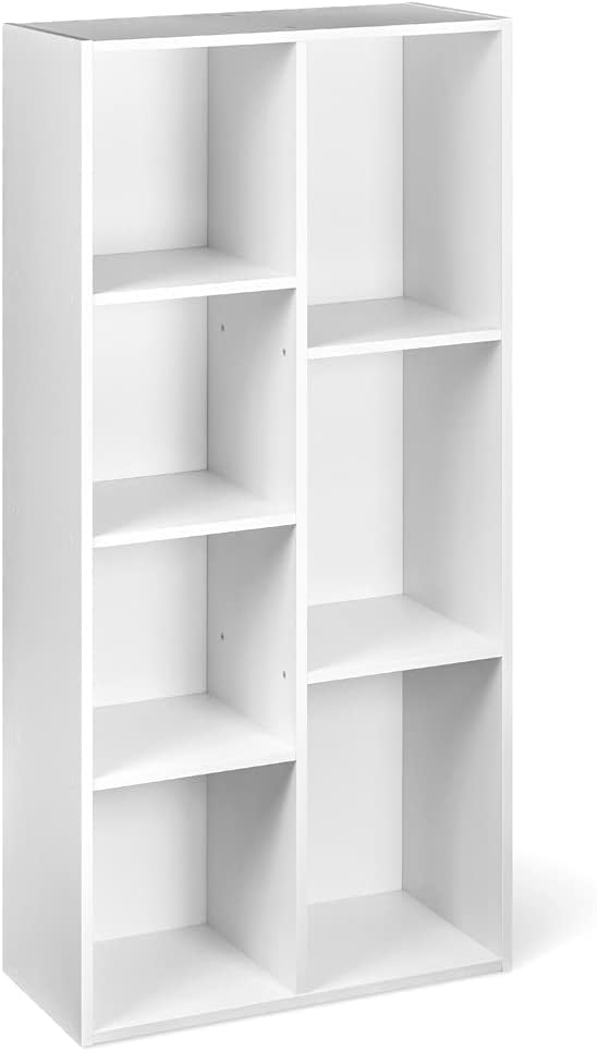 maxi-dealzz Basics - bibliothèque 7 compartiments, 50x24x106 cm, blanc