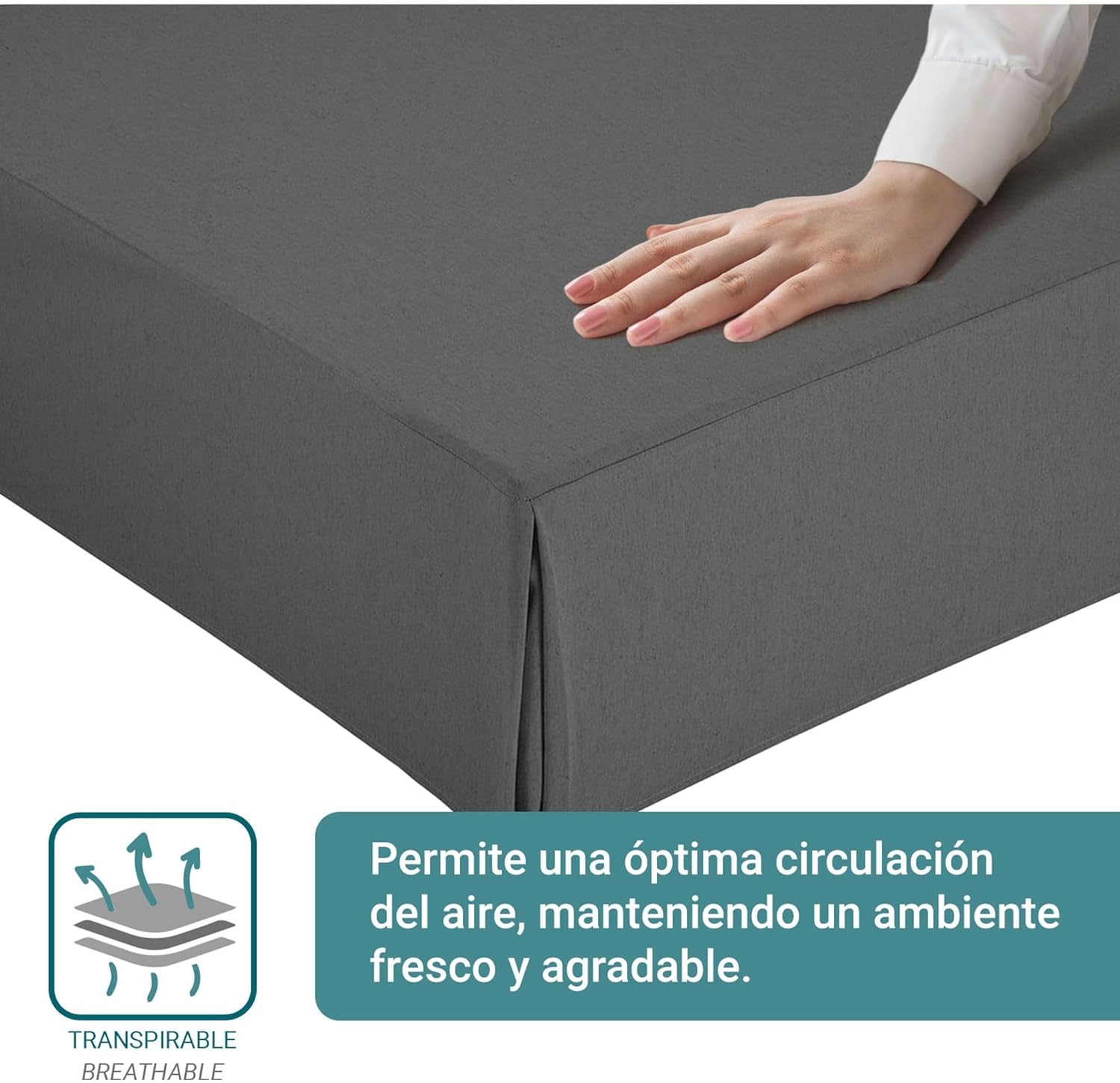 Housse de canapé - gris, 200x190/200 cm - antidérapant, respirant