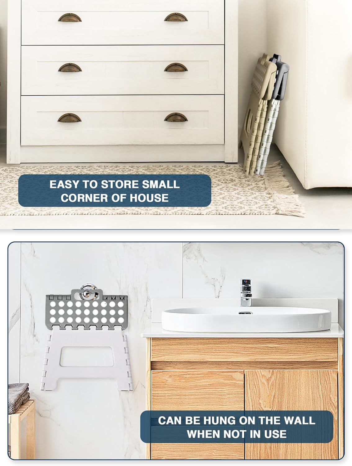 HOUSE DAY - marchepied pliable - 22,9 cm - poignée, surface antidérapante