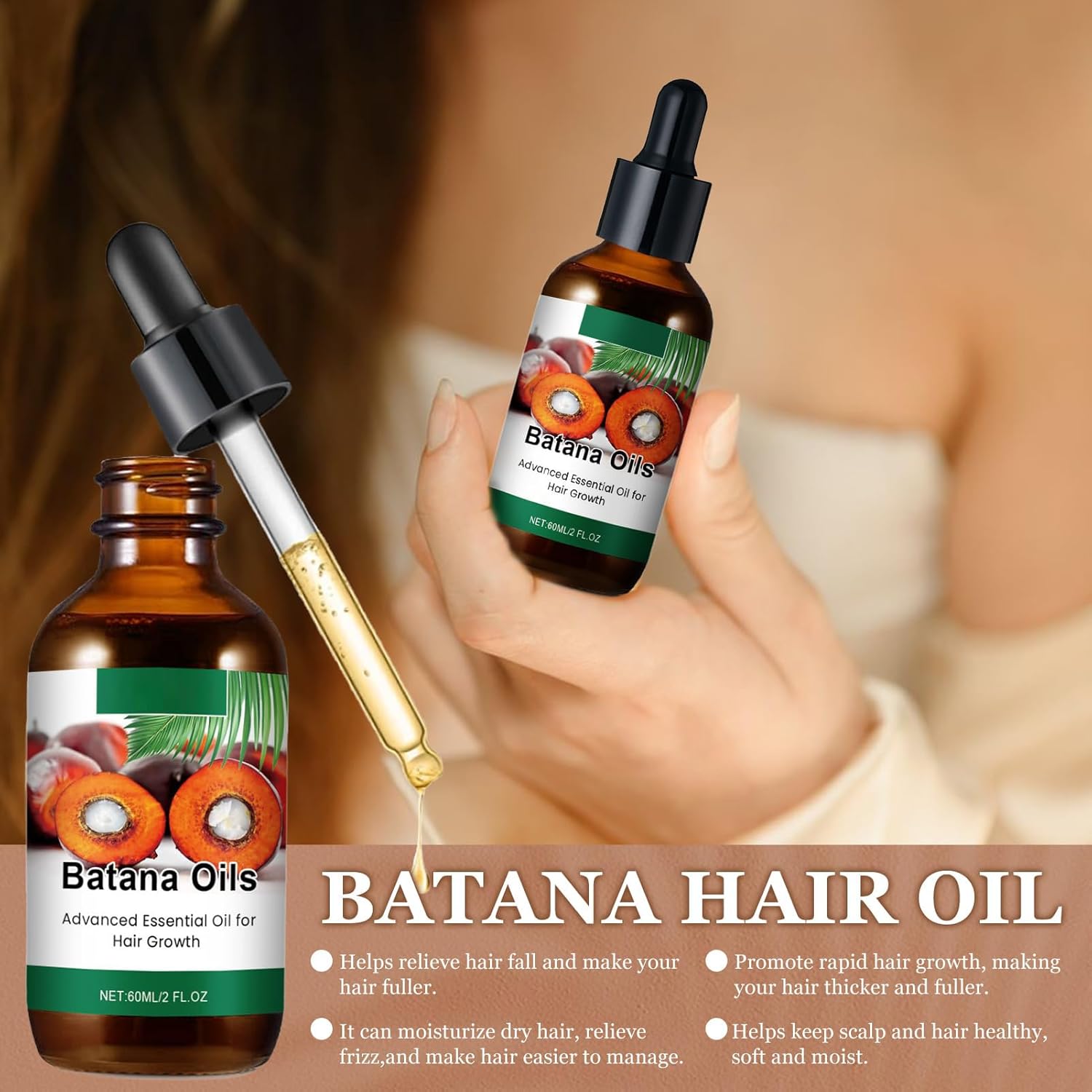 soin cheveux - kit traitement huile 3 pièces - croissance intense