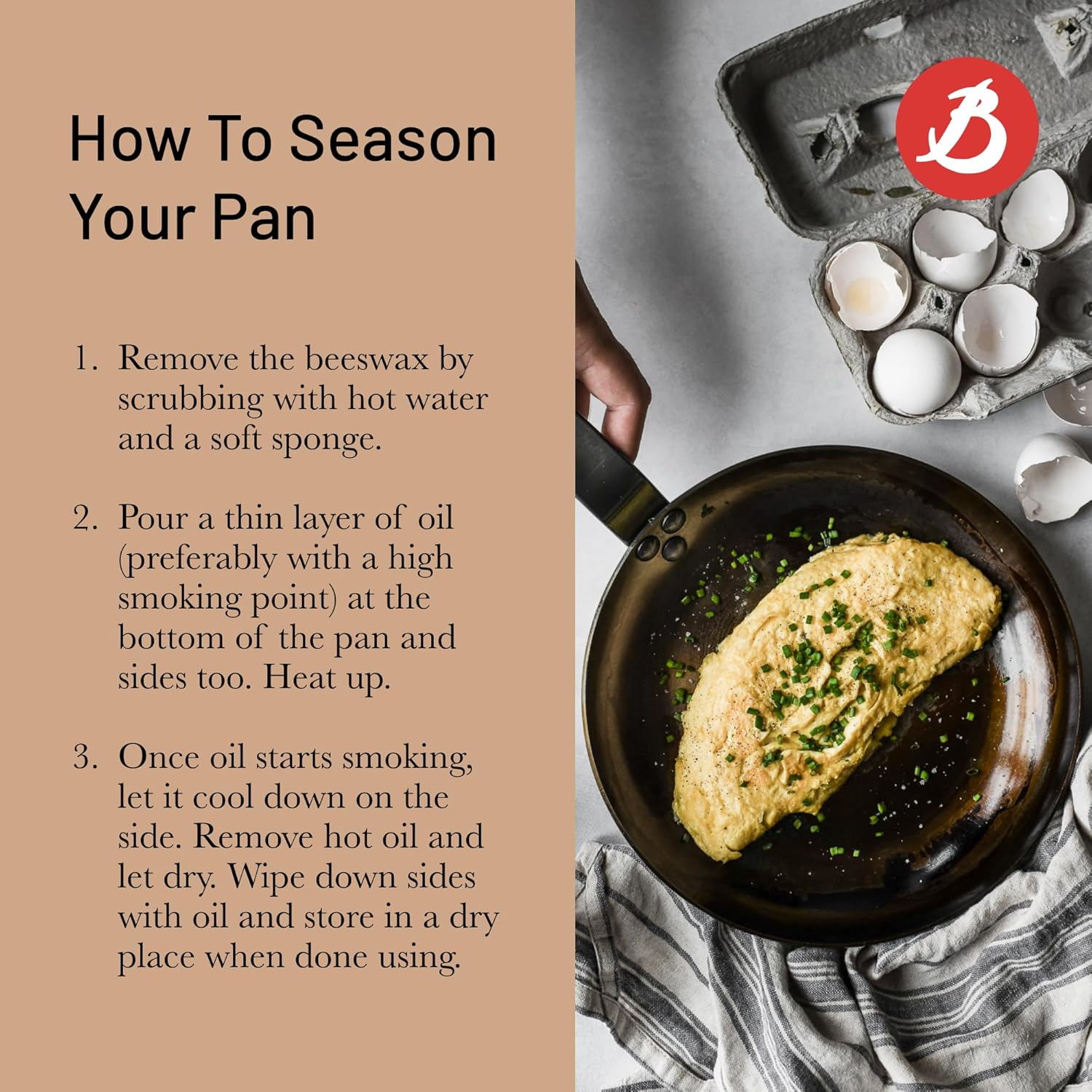 De Buyer - poêle à blinis Minéral B Element - 12 cm - acier naturel