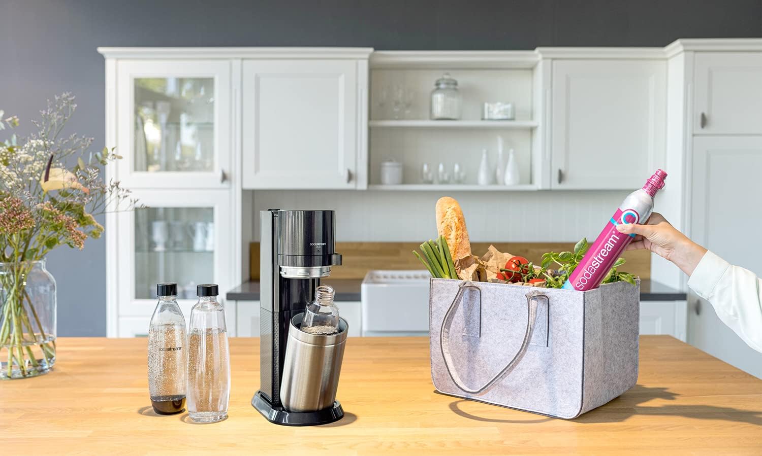 SodaStream - Carafe DUO 1L - verre transparent, lave-vaisselle