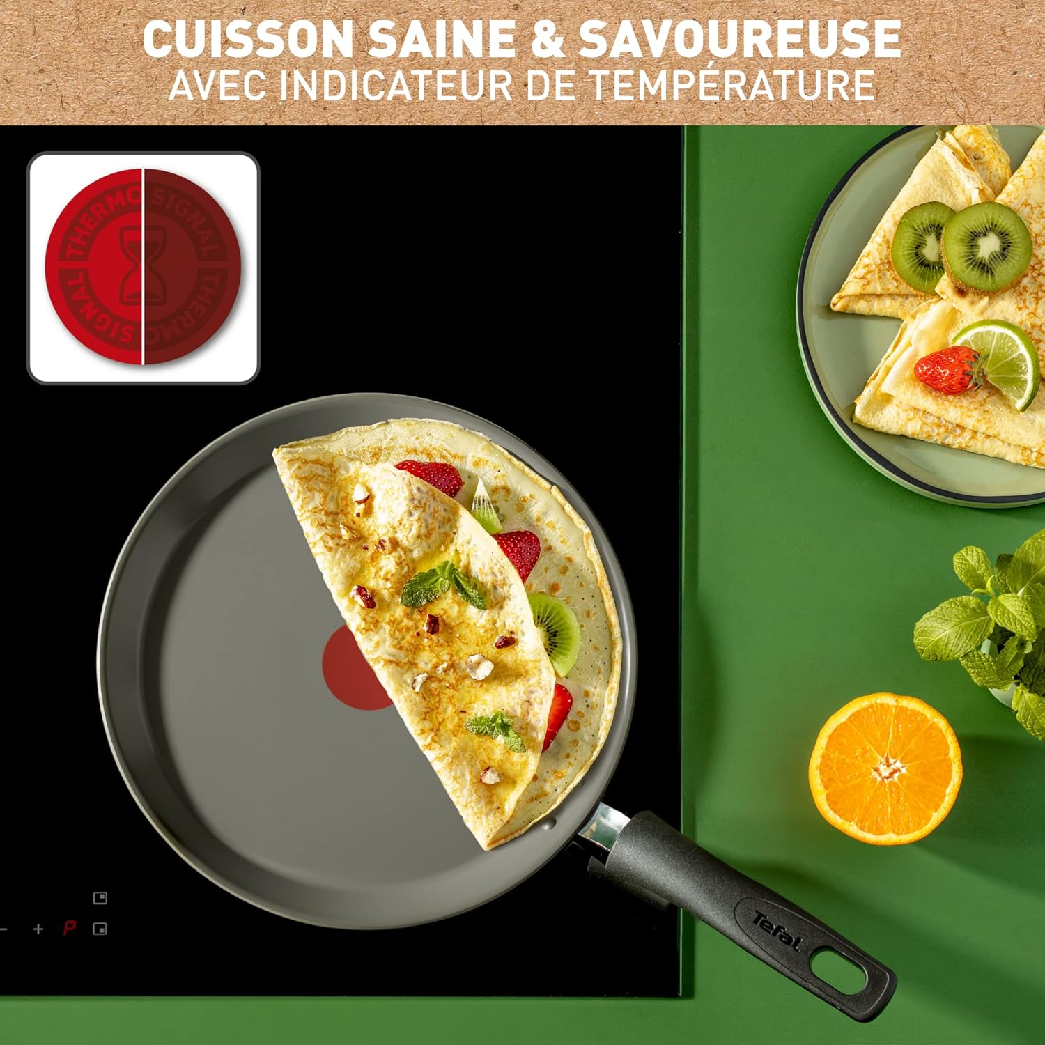Tefal - Renew - poêle à crêpe 28cm, céramique, induction, Eco, C4253913