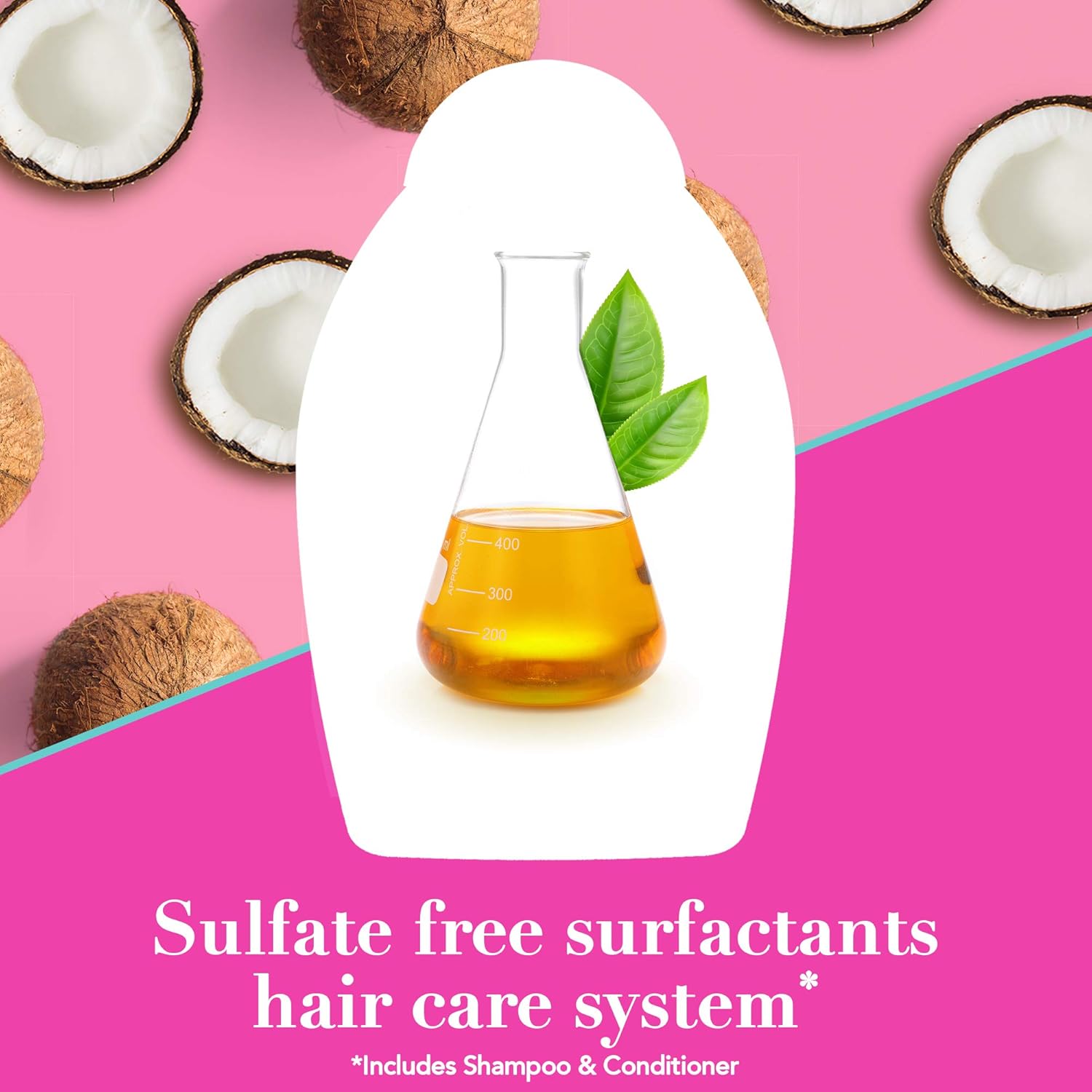 OGX - Shampooing Coconut Miracle Oil - 385ml - Répare cheveux secs, lot de 2