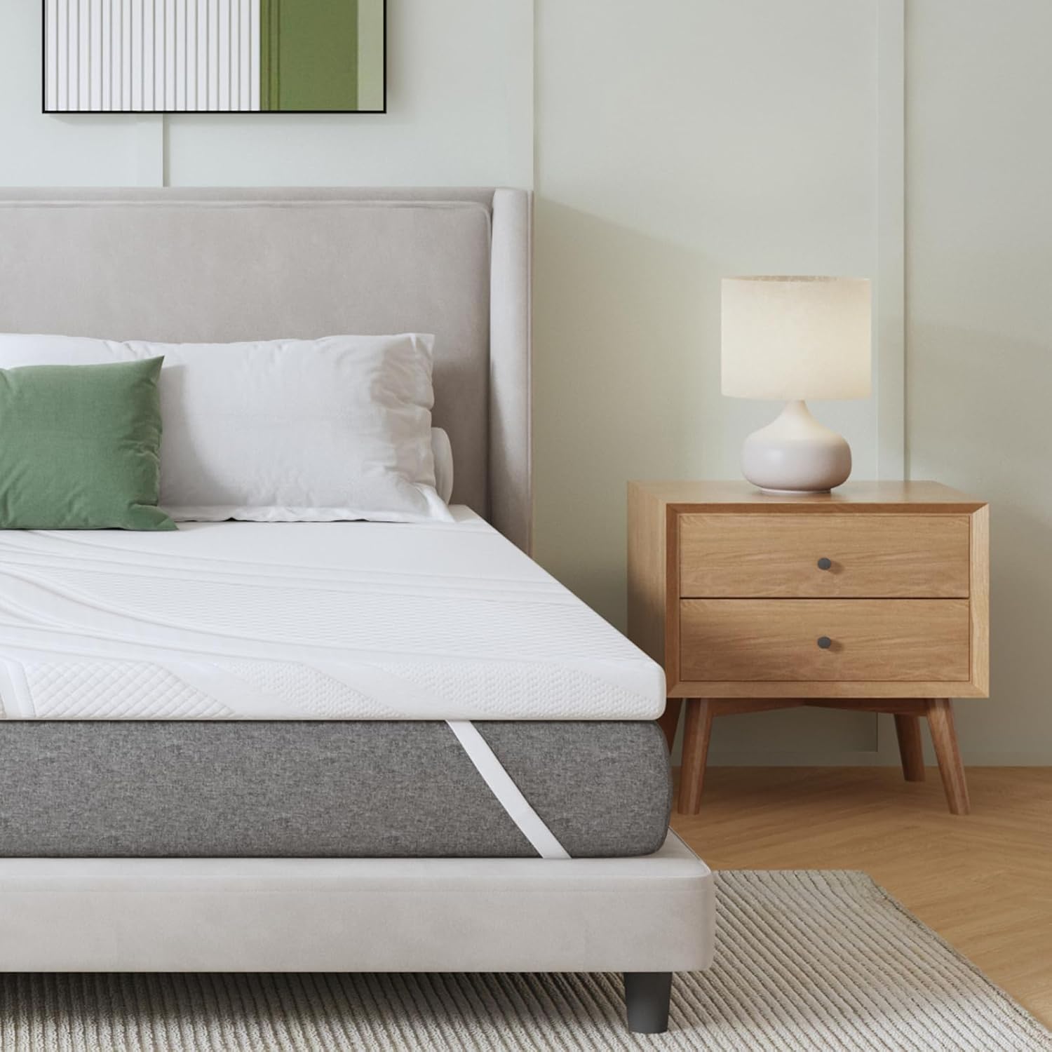 Novilla - Surmatelas 7.5CM 80x190 - Mousse mémoire gel, doux, antidérapant